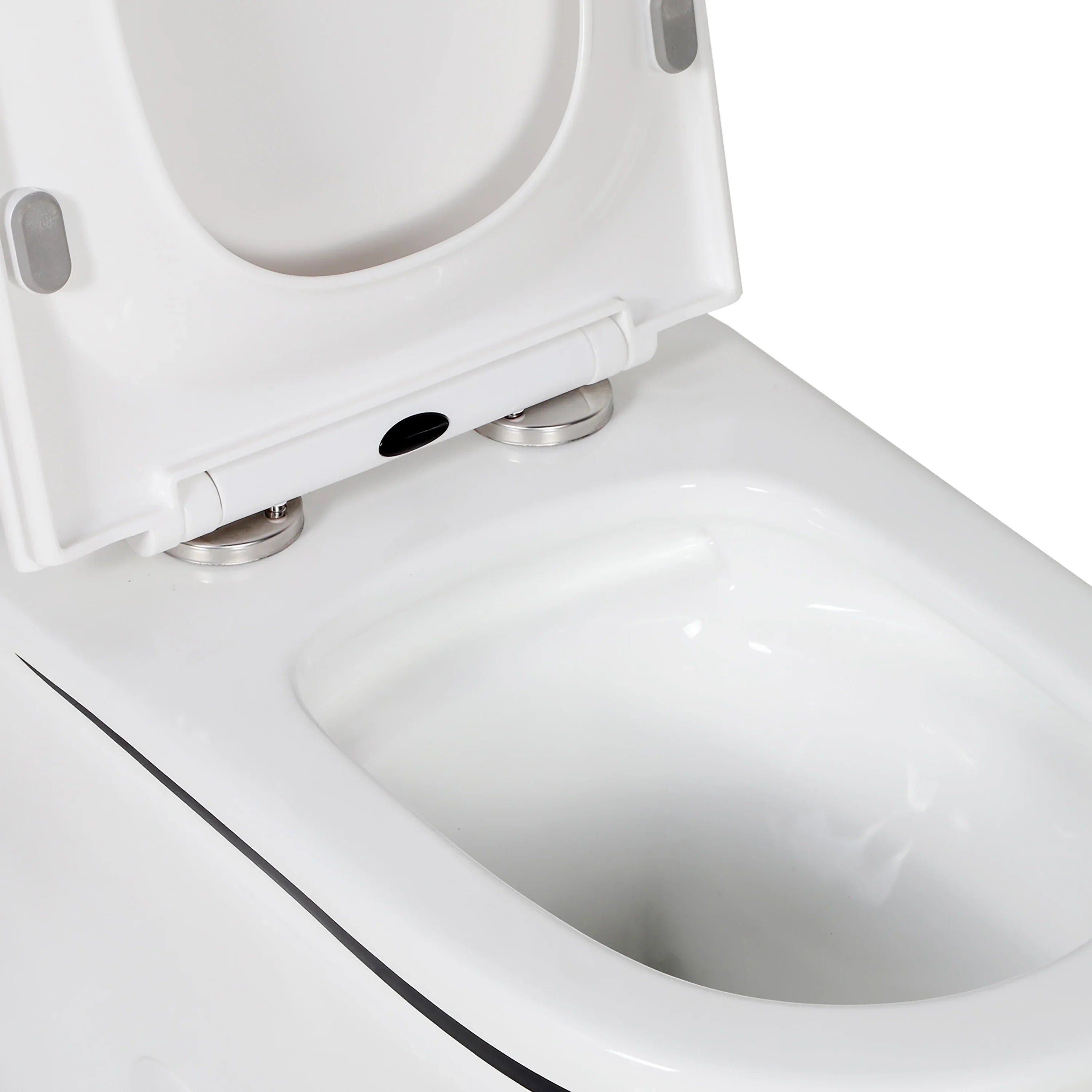 Calcutta One Piece Toilet -  White with Black Accents