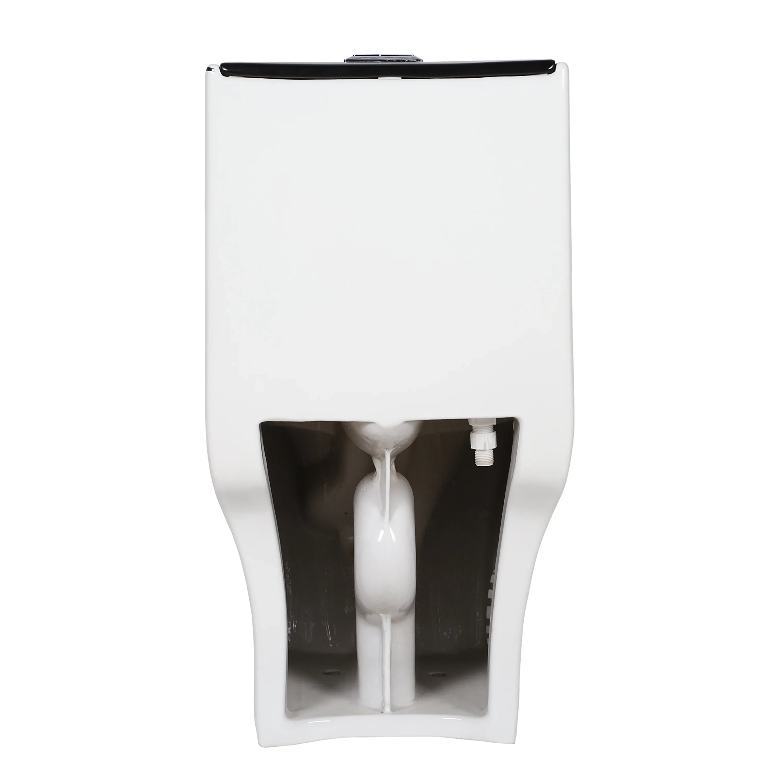 Calcutta One Piece Toilet -  White with Black Accents