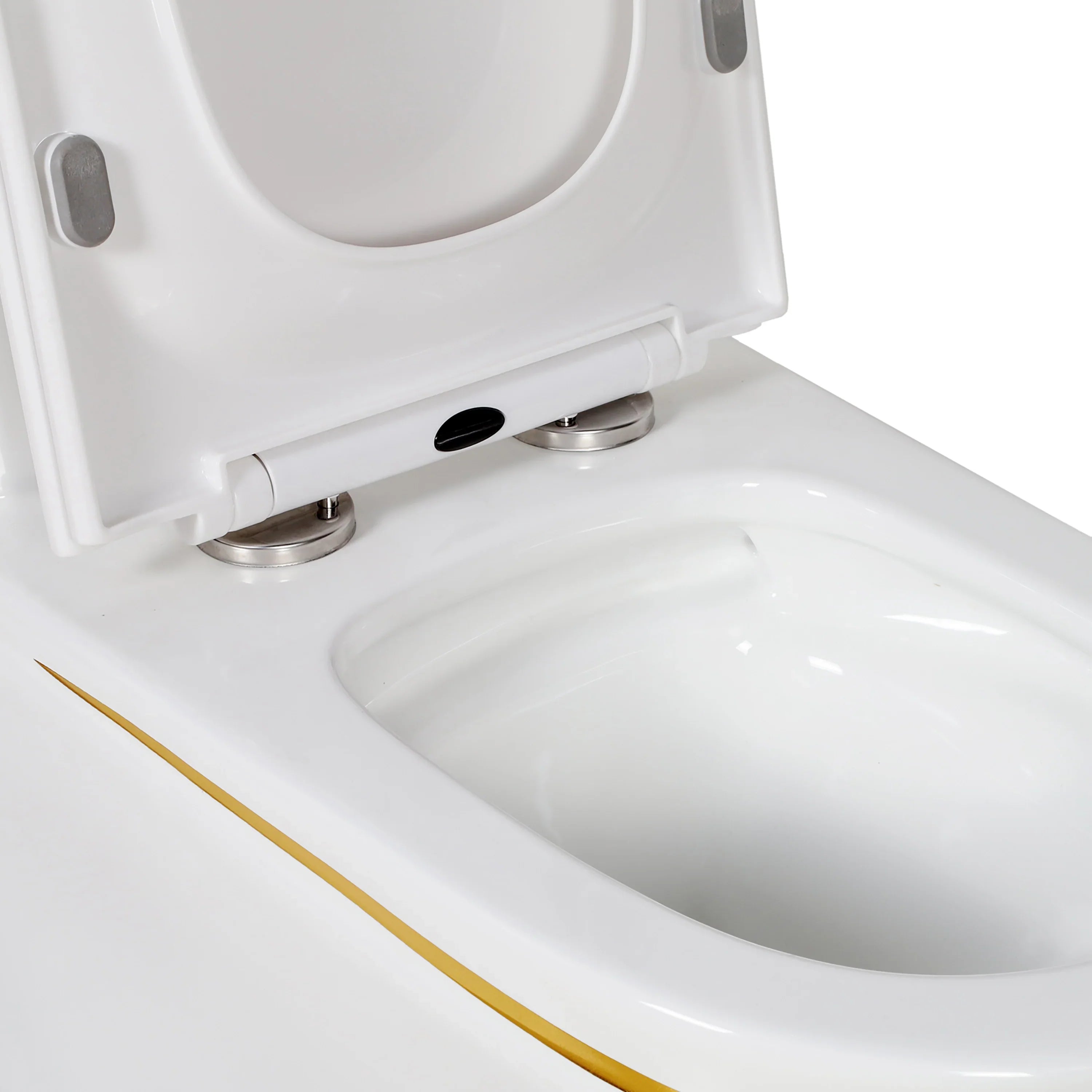 Calcutta One Piece Toilet - White with Gold Accents