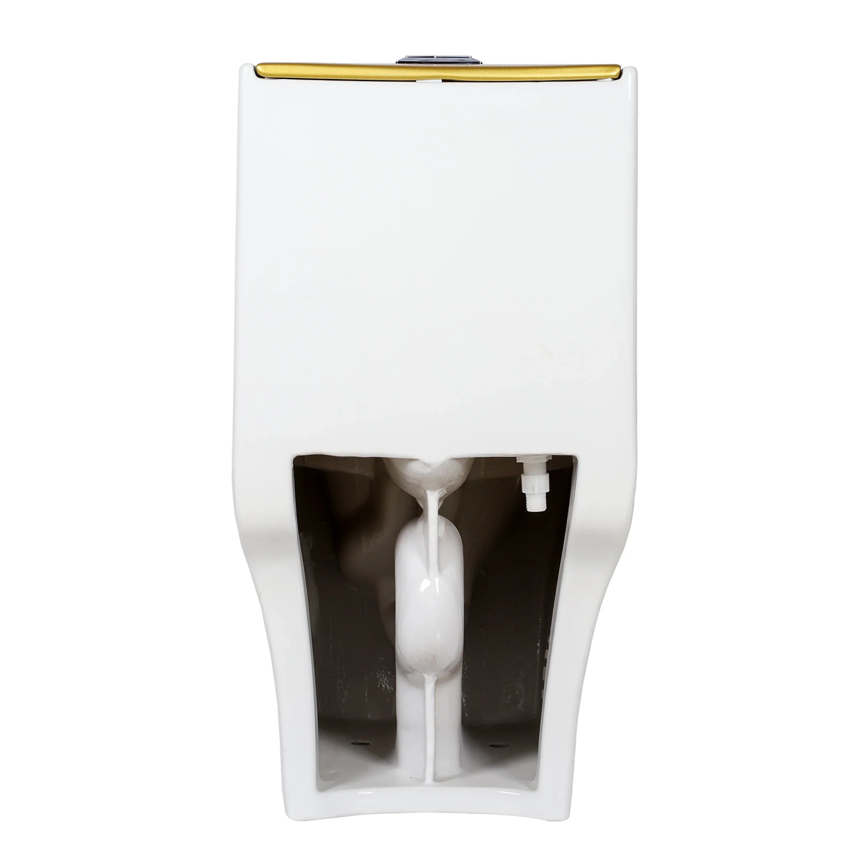 Calcutta One Piece Toilet - White with Gold Accents