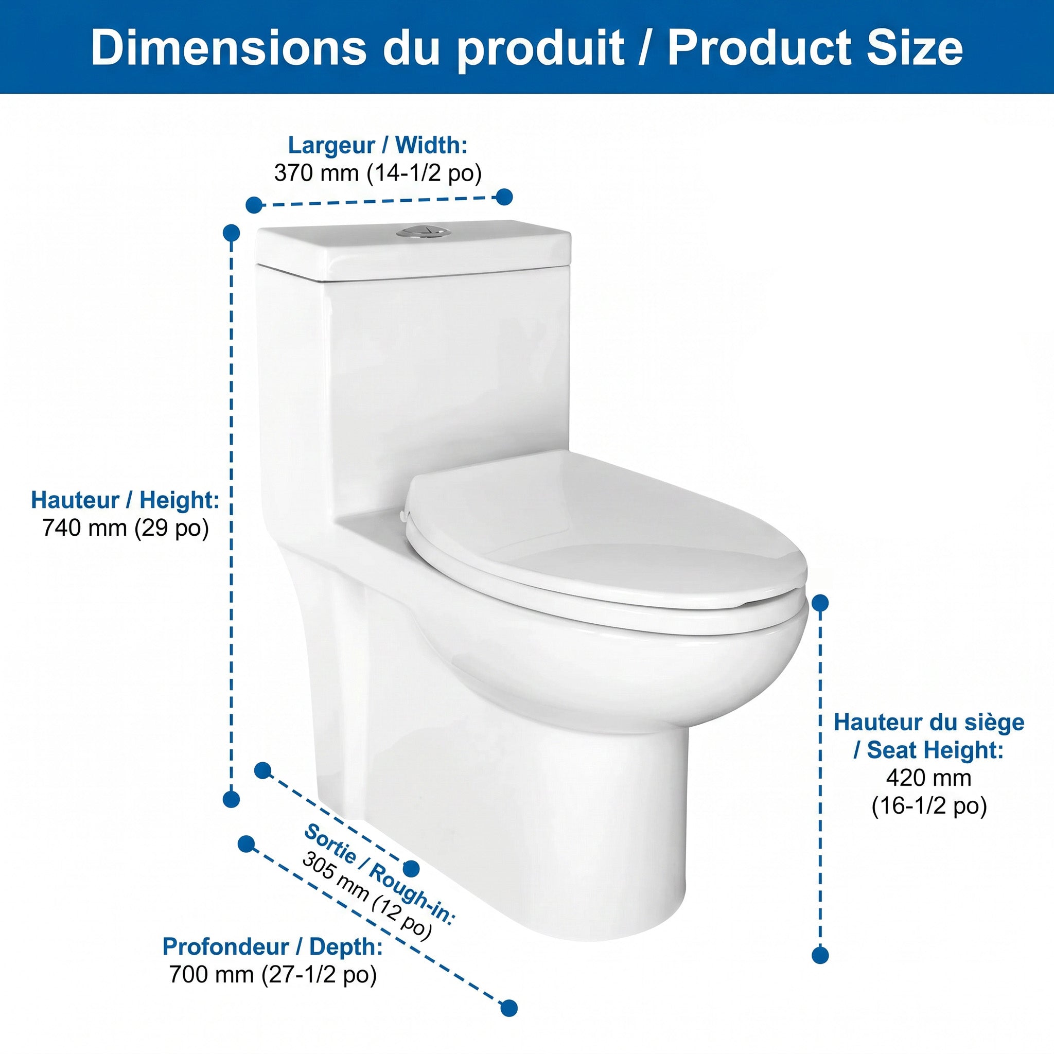 Toilette Monobloc - Hilton