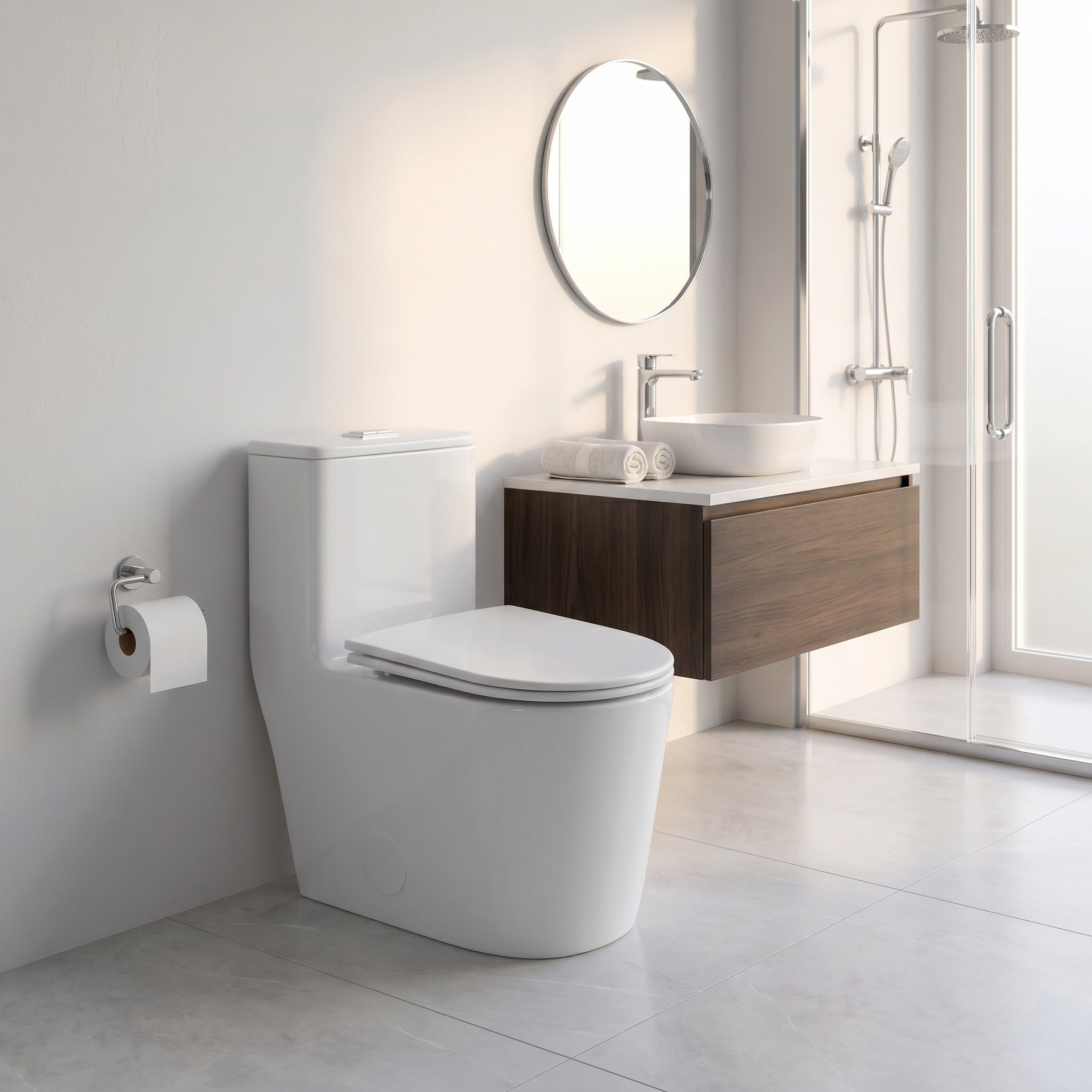 One Piece Toilet - Toledo in White