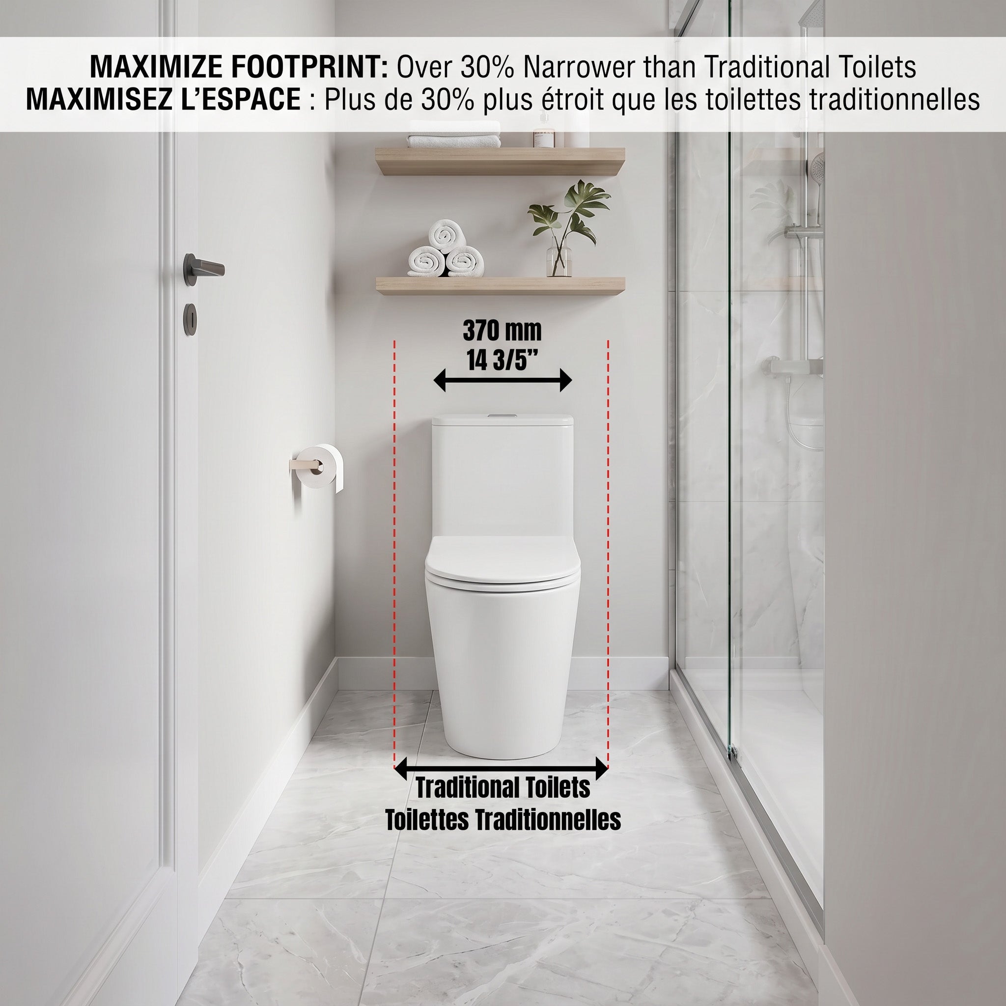 One Piece Toilet - Toledo in White