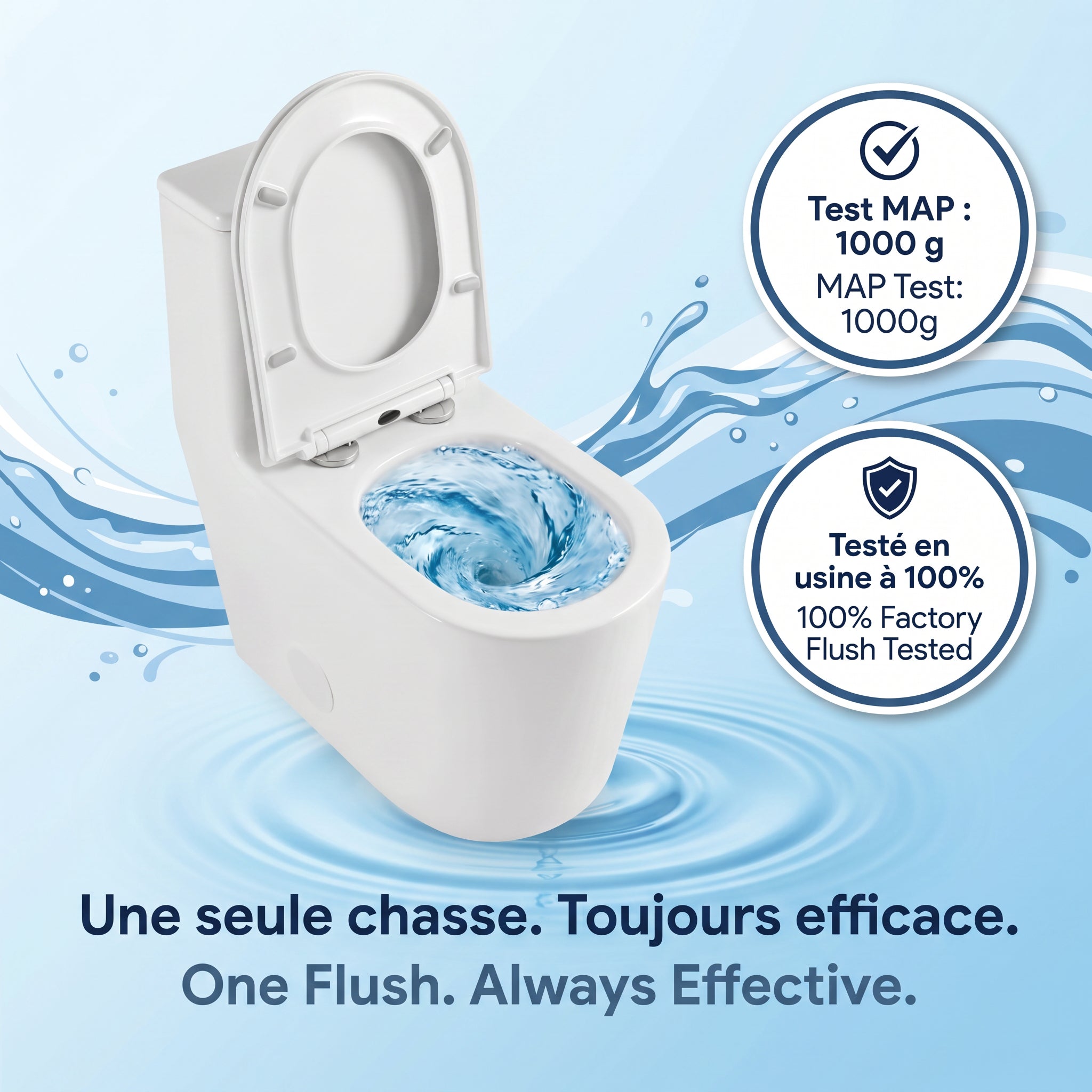 One Piece Toilet - Toledo in White