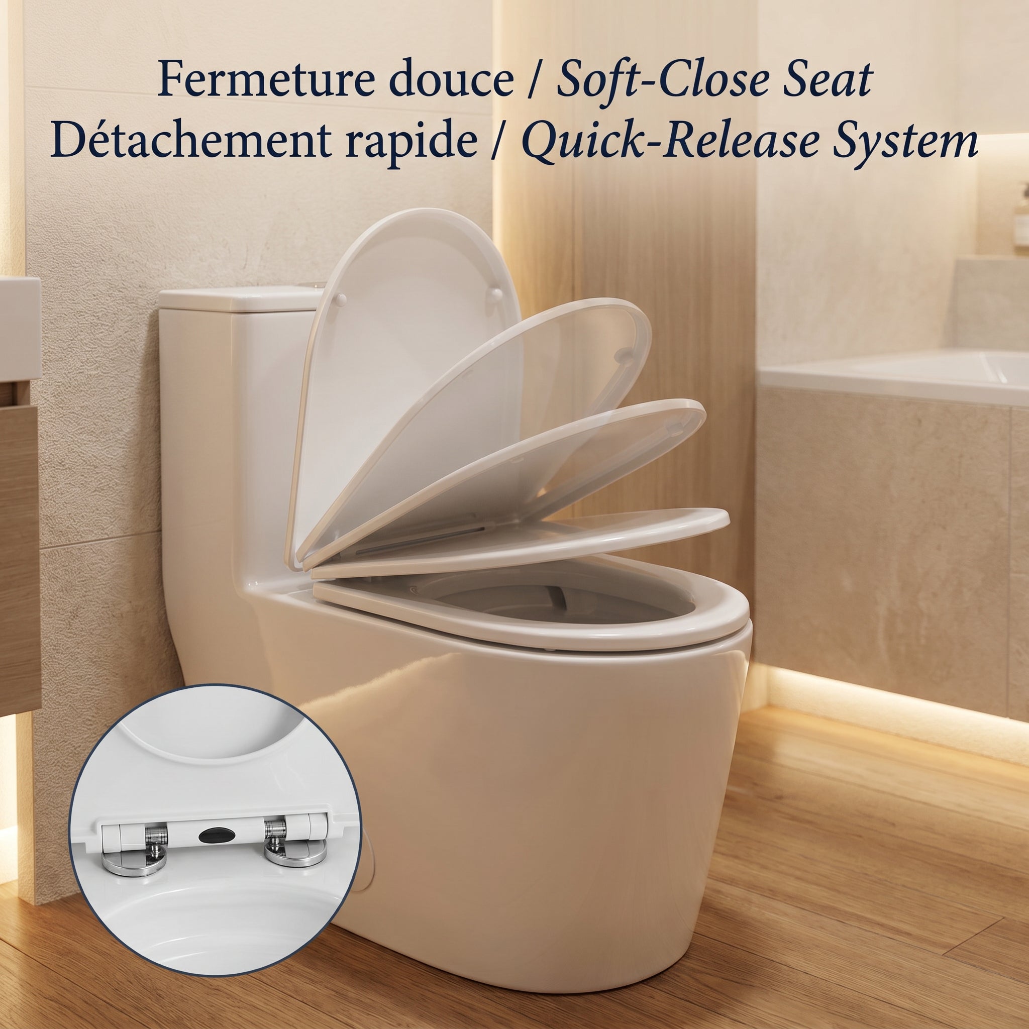 One Piece Toilet - Toledo in White