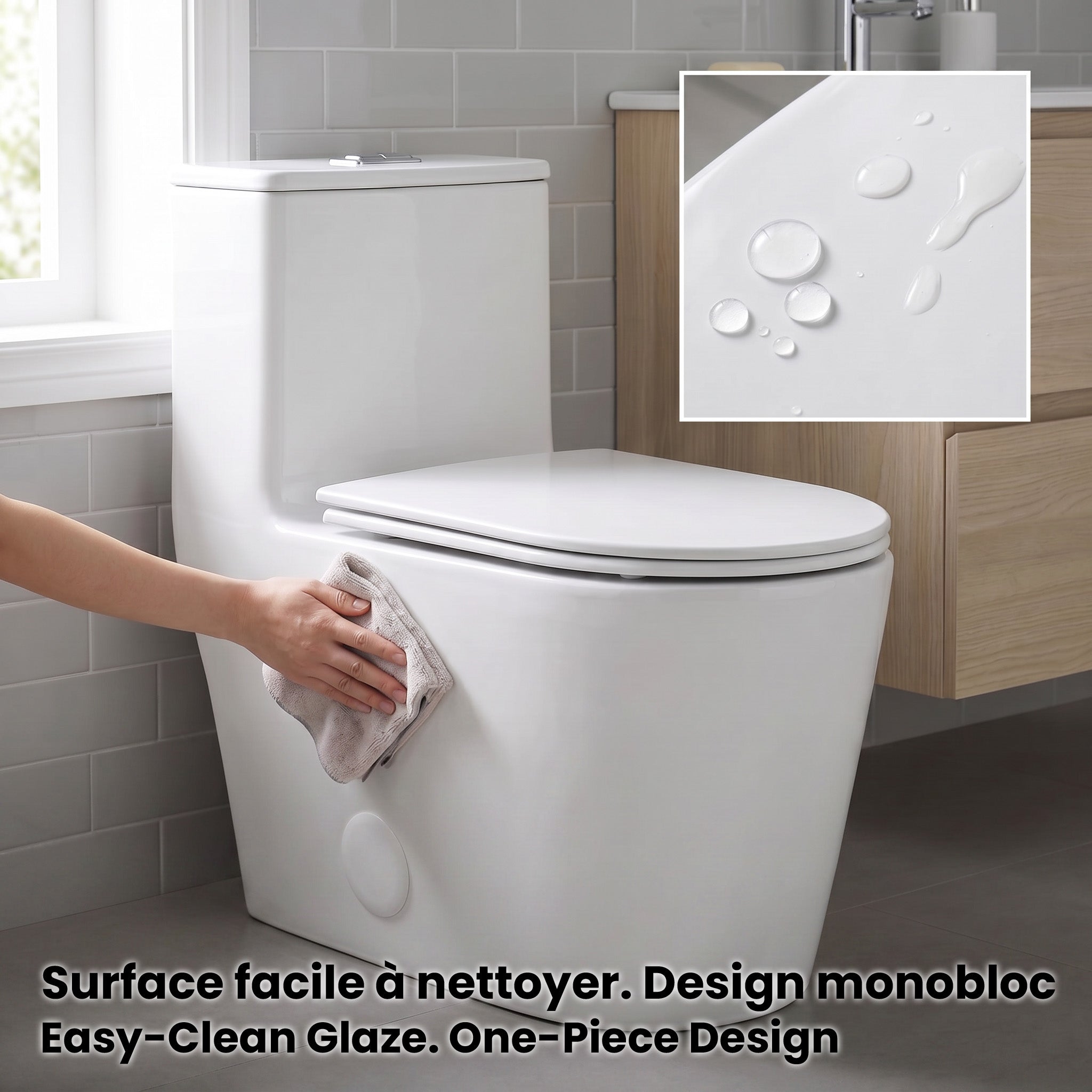 One Piece Toilet - Toledo in White