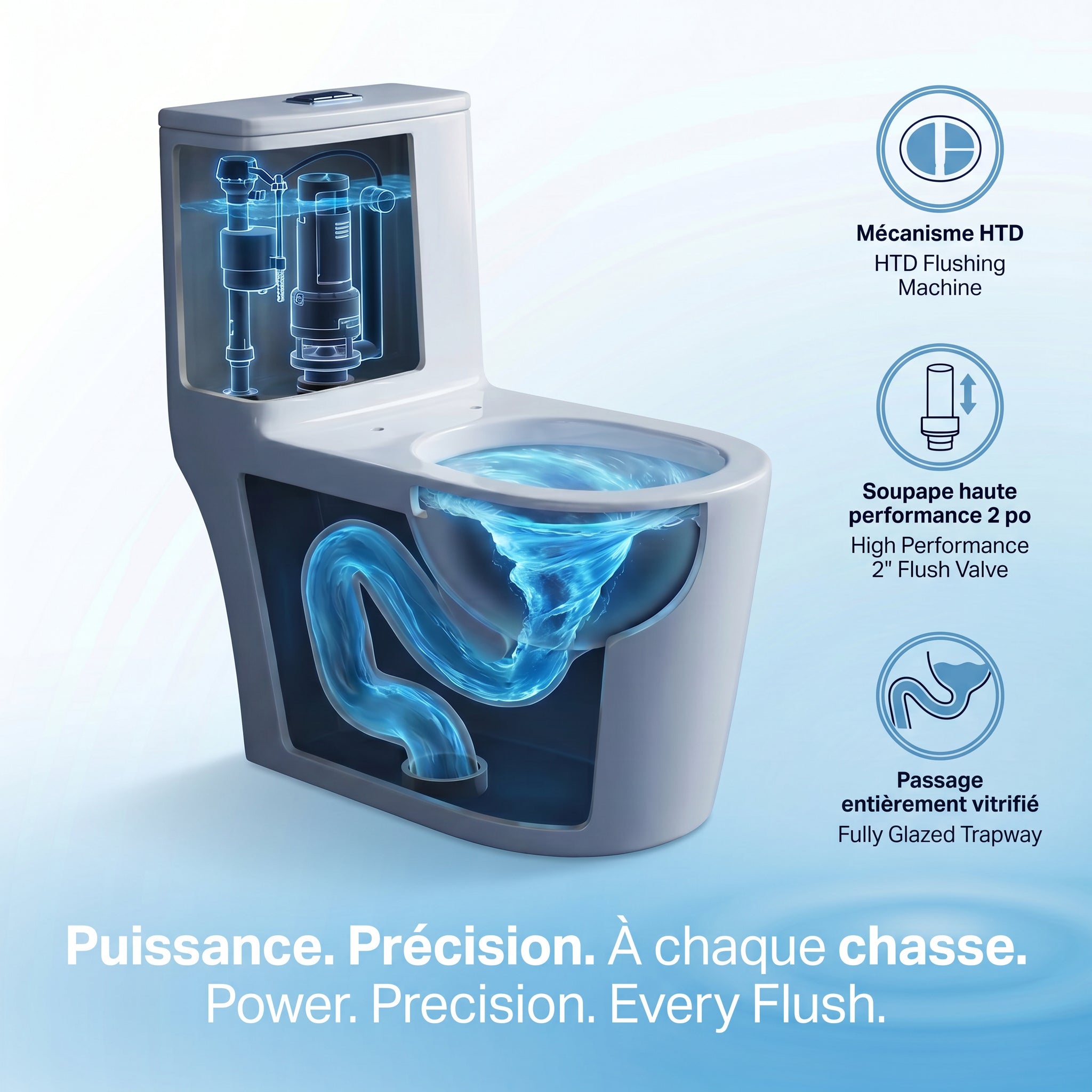 One Piece Toilet - Toledo in White