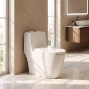 Vitoria One-Piece White Toilet with Dual Flush System