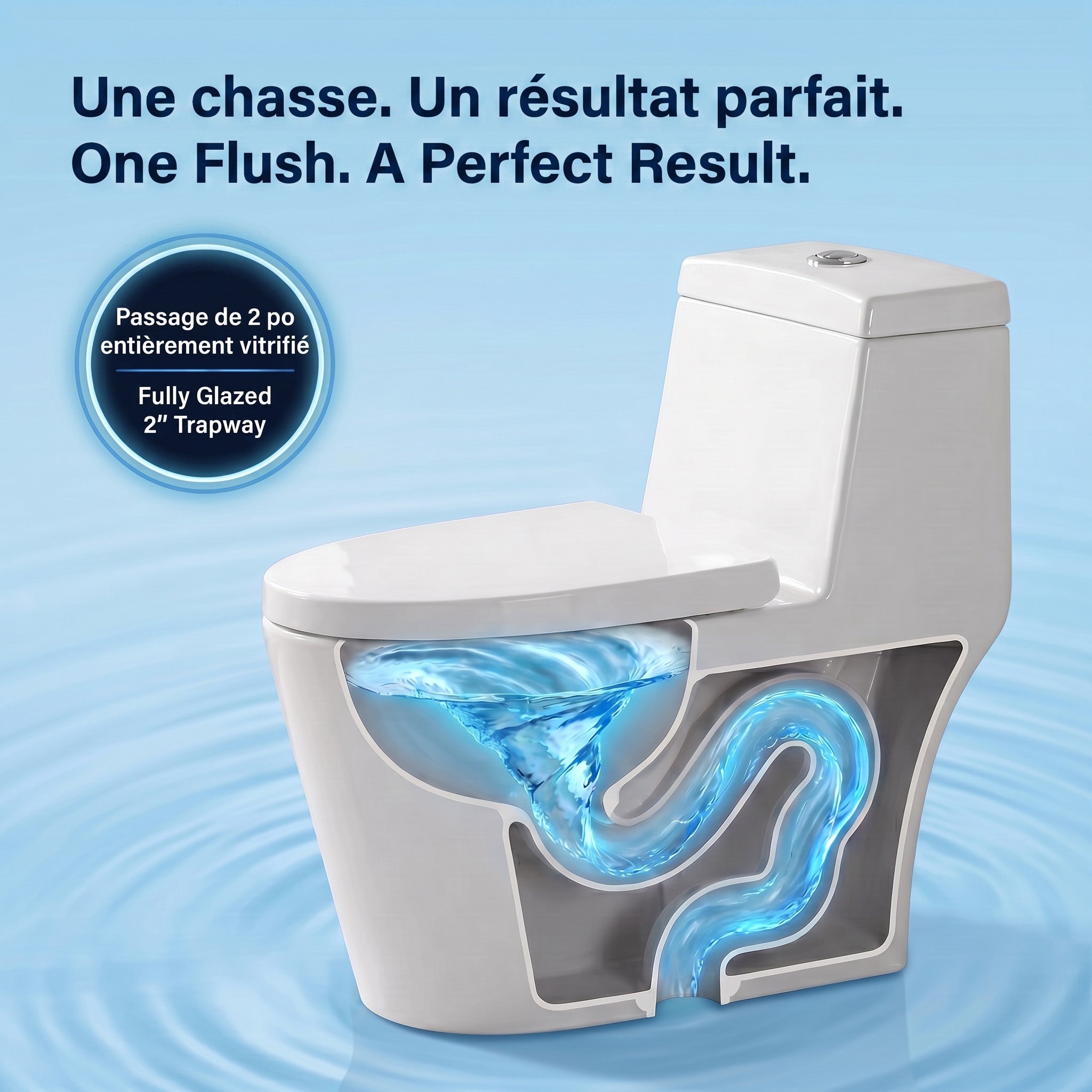 Vitoria One-Piece White Toilet with Dual Flush System