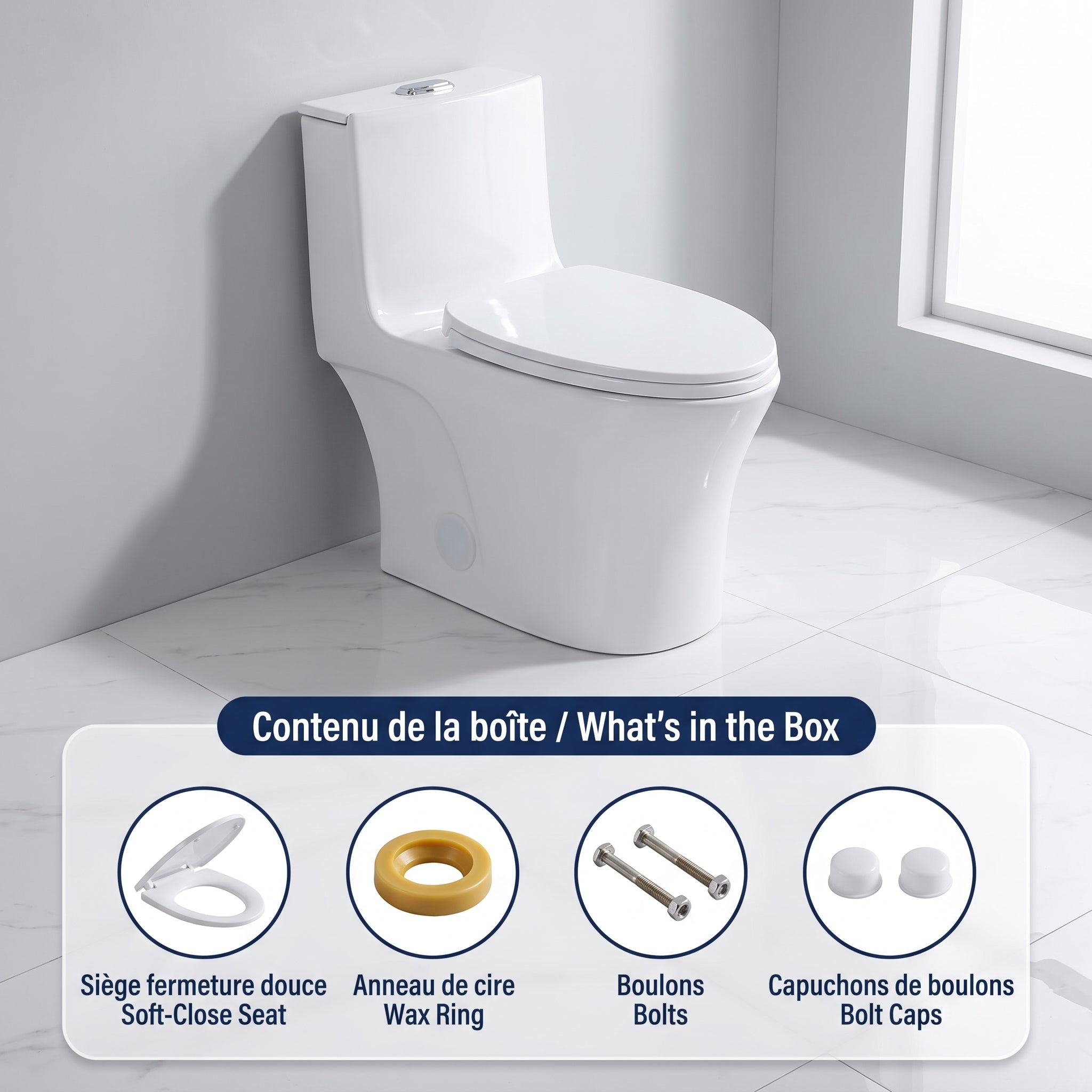 One Piece Toilet - Malaga ADA
