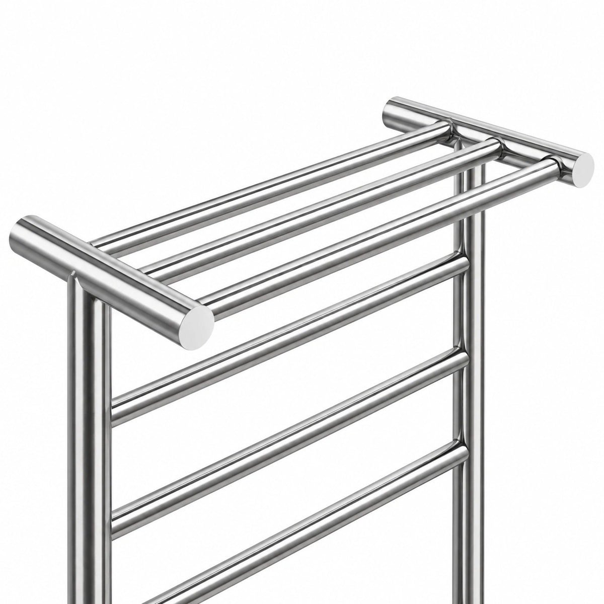 Sèche-serviettes mural à brancher chromé de 24 po x 40 po avec 11 barres rondes