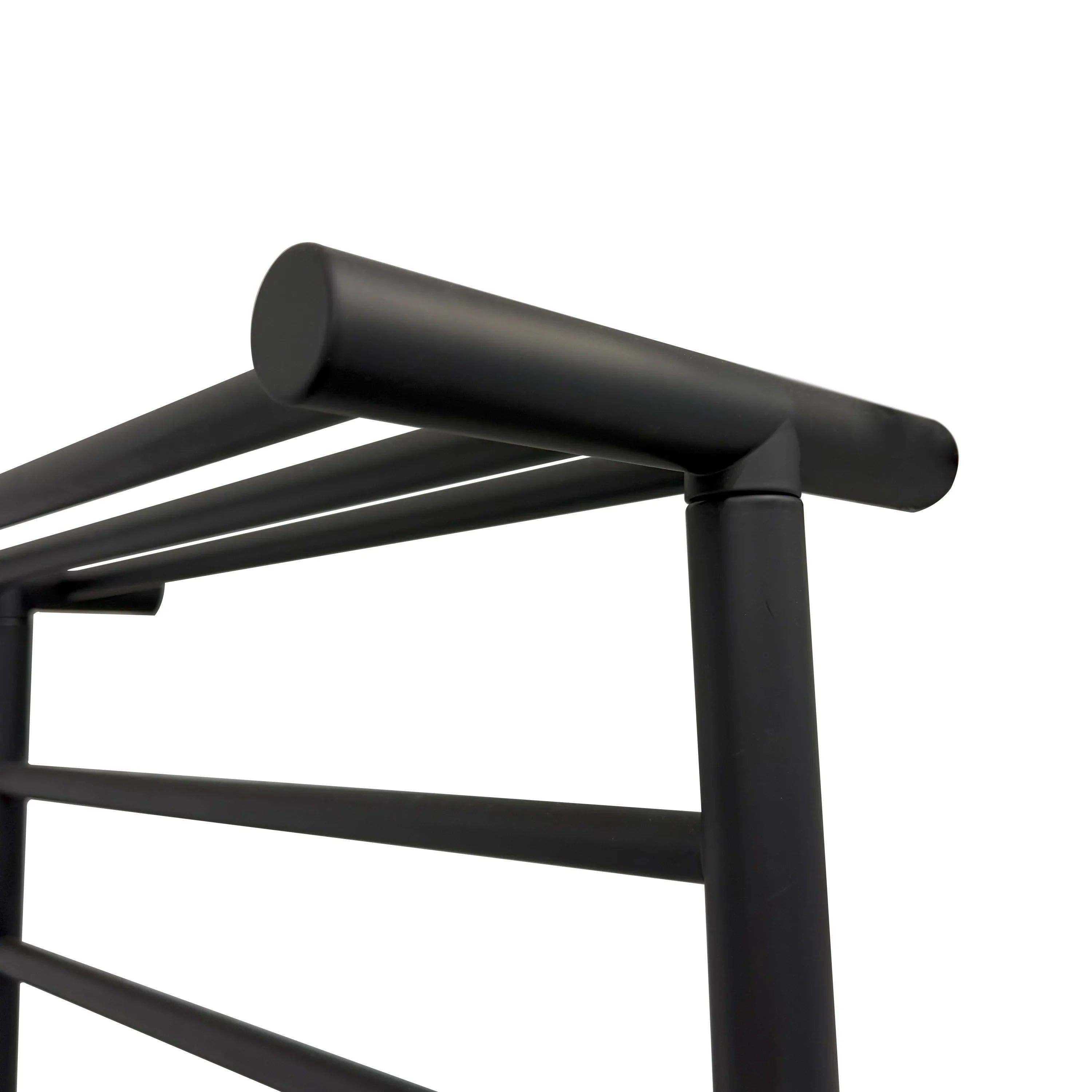 Chauffe-serviettes Mural à Brancher Noir Mat 24po x 40po Noir Mat avec 11 Barres Rondes