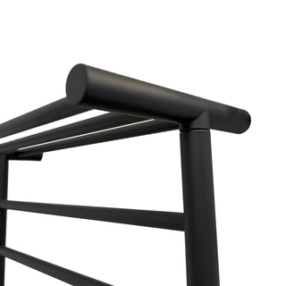 Chauffe-serviettes Mural à Brancher Noir Mat 24po x 40po Noir Mat avec 11 Barres Rondes