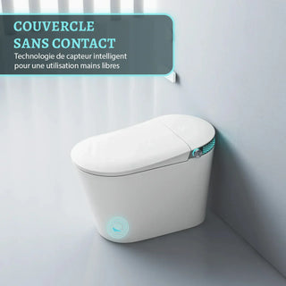 SERA Witty Smart Bidet Toilet, One-Piece Toilet with Auto Jet Flush, Auto Open/Close Lid, Warm Water Wash, Warm-Air Dryer, Heated Seat – White Display