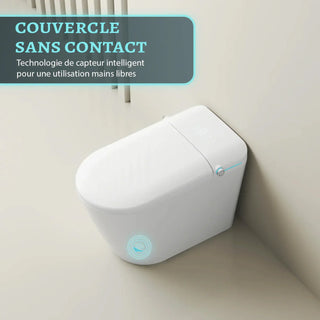 SERA Sigma Smart Bidet Toilet, One-Piece Toilet with Auto Jet Flush, Auto Open/Close Lid, Warm Water Wash, Warm-Air Dryer, Heated Seat – White Trim