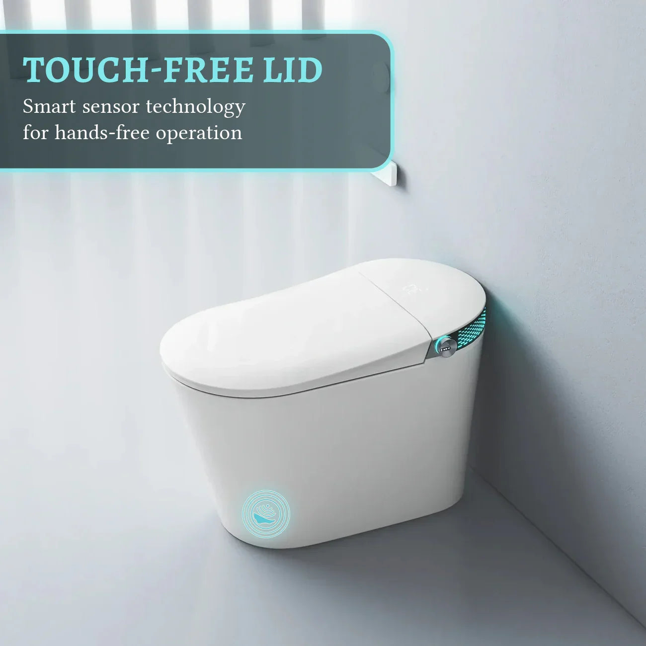 SERA Witty Toilette-bidet intelligente, toilette monopièce avec chasse automatique à jet, couvercle à ouverture/fermeture automatique, lavage à l’eau tiède, séchage à air chaud, siège chauffant – Affichage blanc