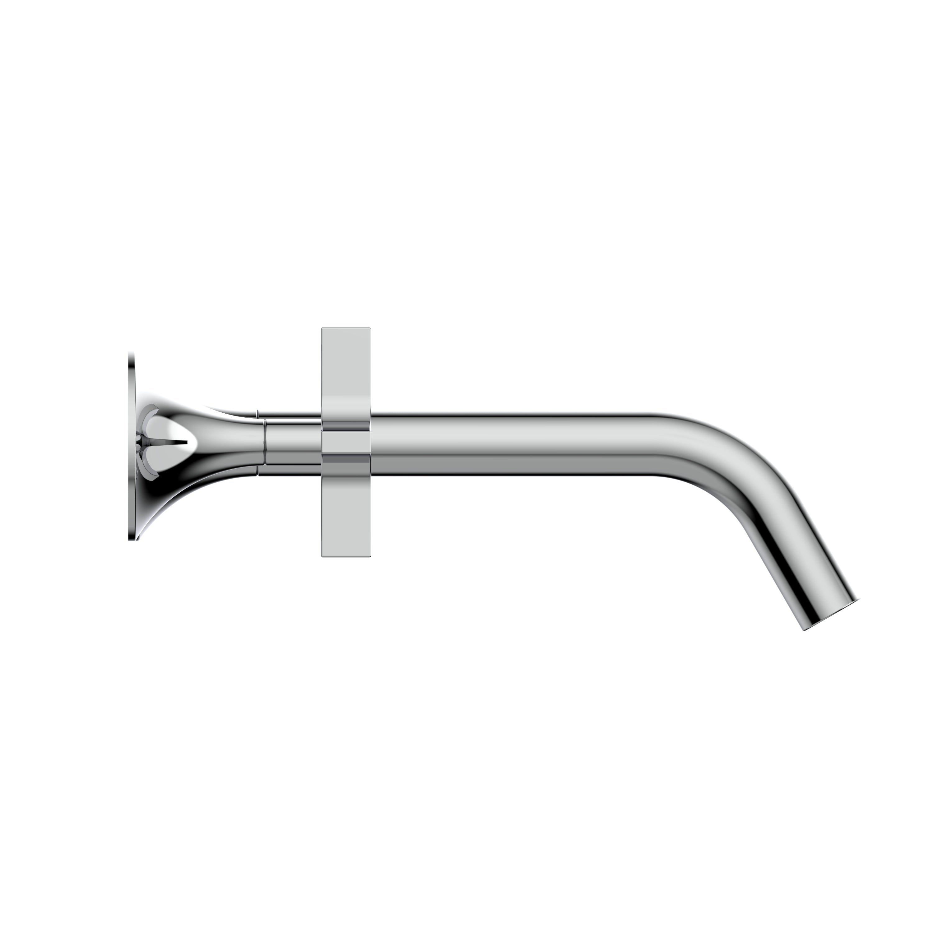 Robinet Mural Vetra Chrome - 3 Trous Écartés avec Poignées Croisées