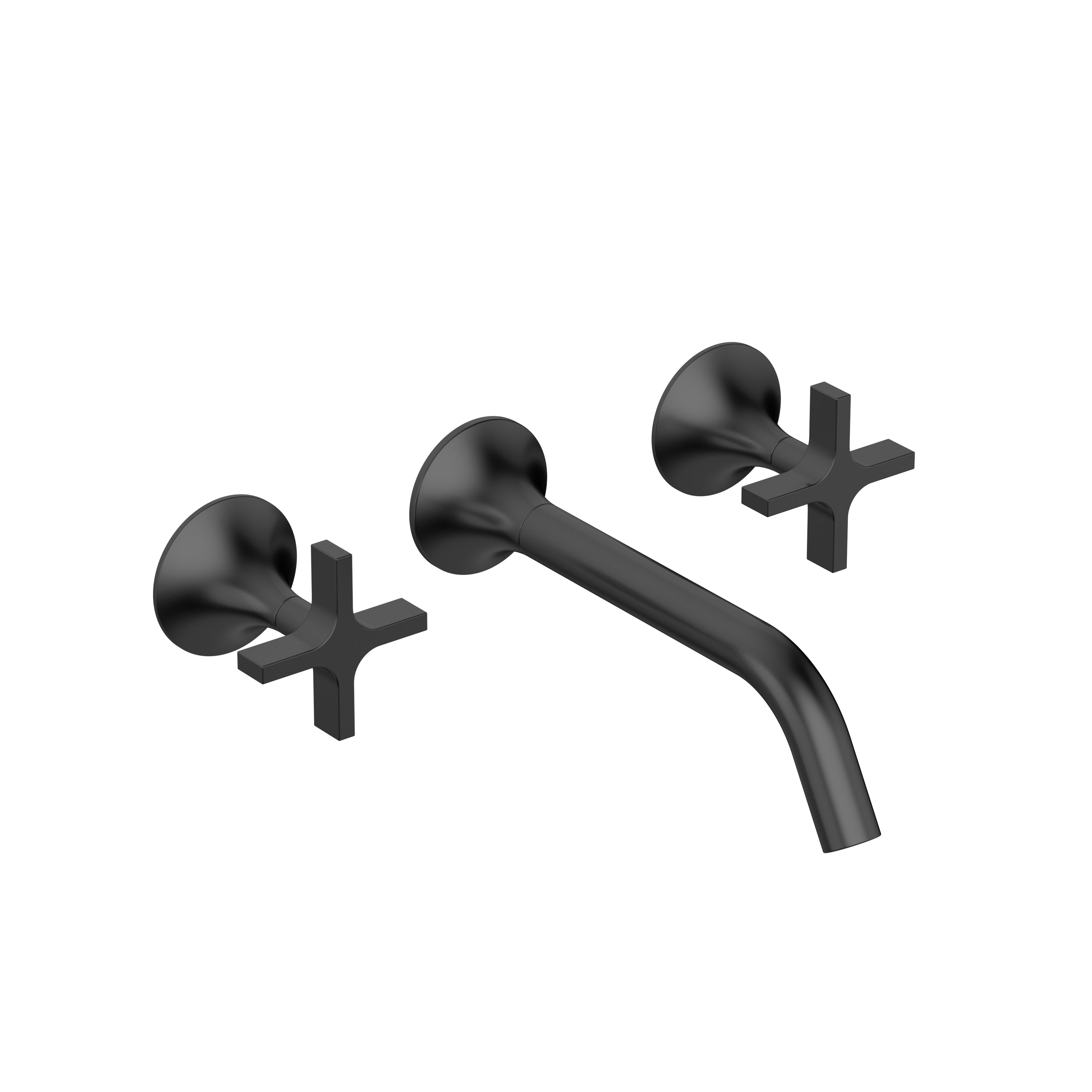 Robinet Mural Vetra - Noir Mat Design 3 Trous