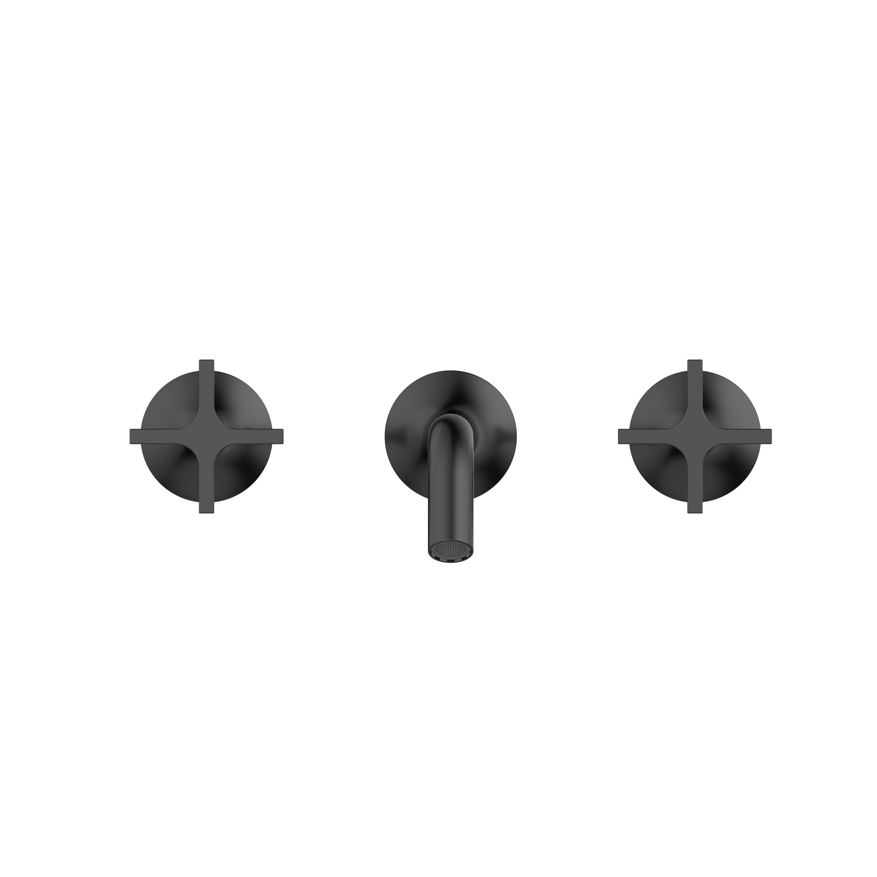 Robinet Mural Vetra - Noir Mat Design 3 Trous