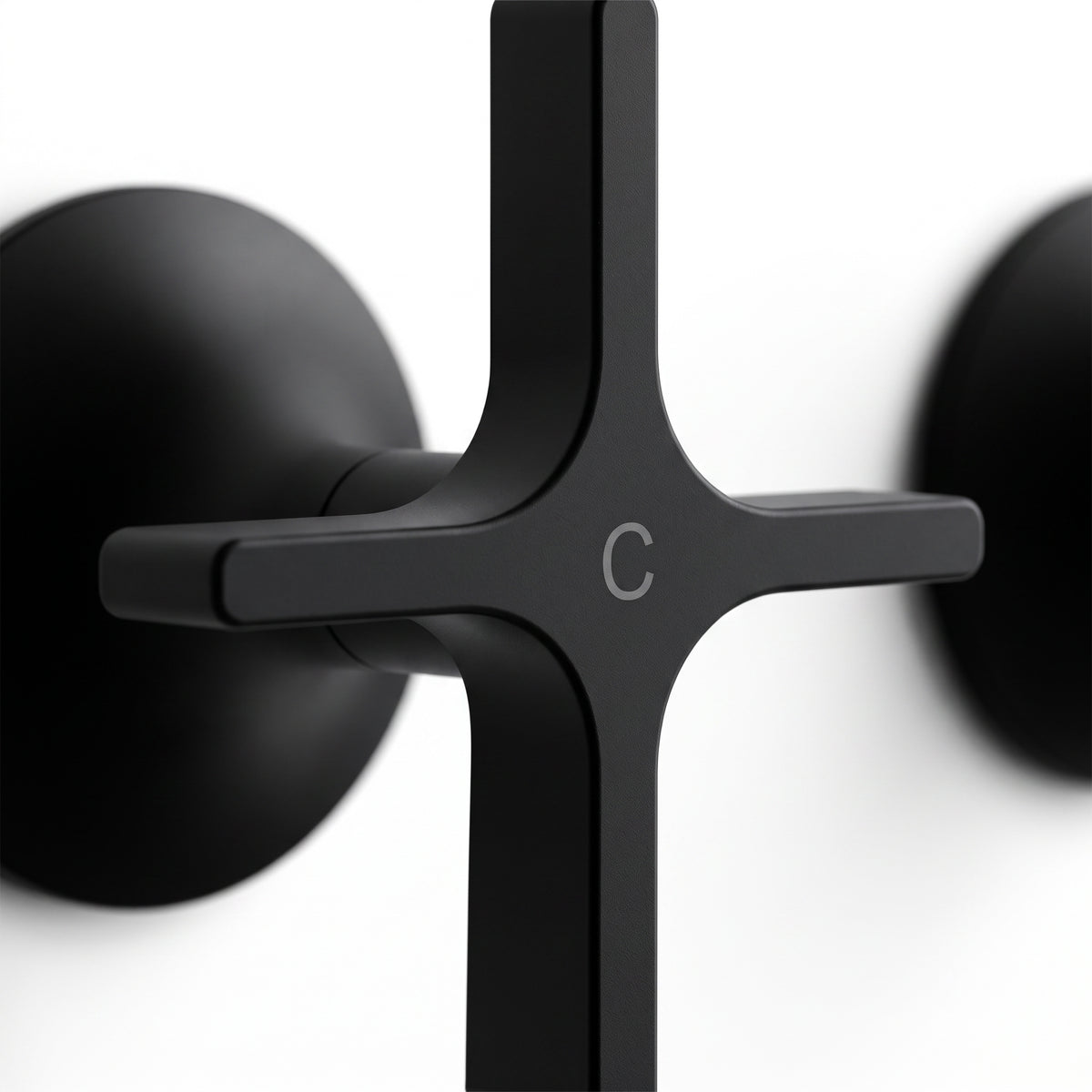 Vetra Wall-Mount Bathroom Faucet - Matte Black Widespread 3-Hole