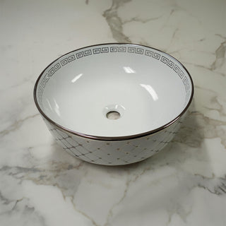 Vessel Sink Round - G339 White and Silver