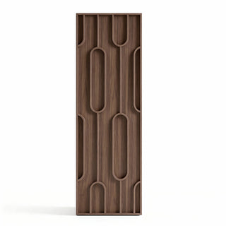 Meuble d'appoint Belfort en noyer, 1 porte avec étagères - Rangement de salle de bain