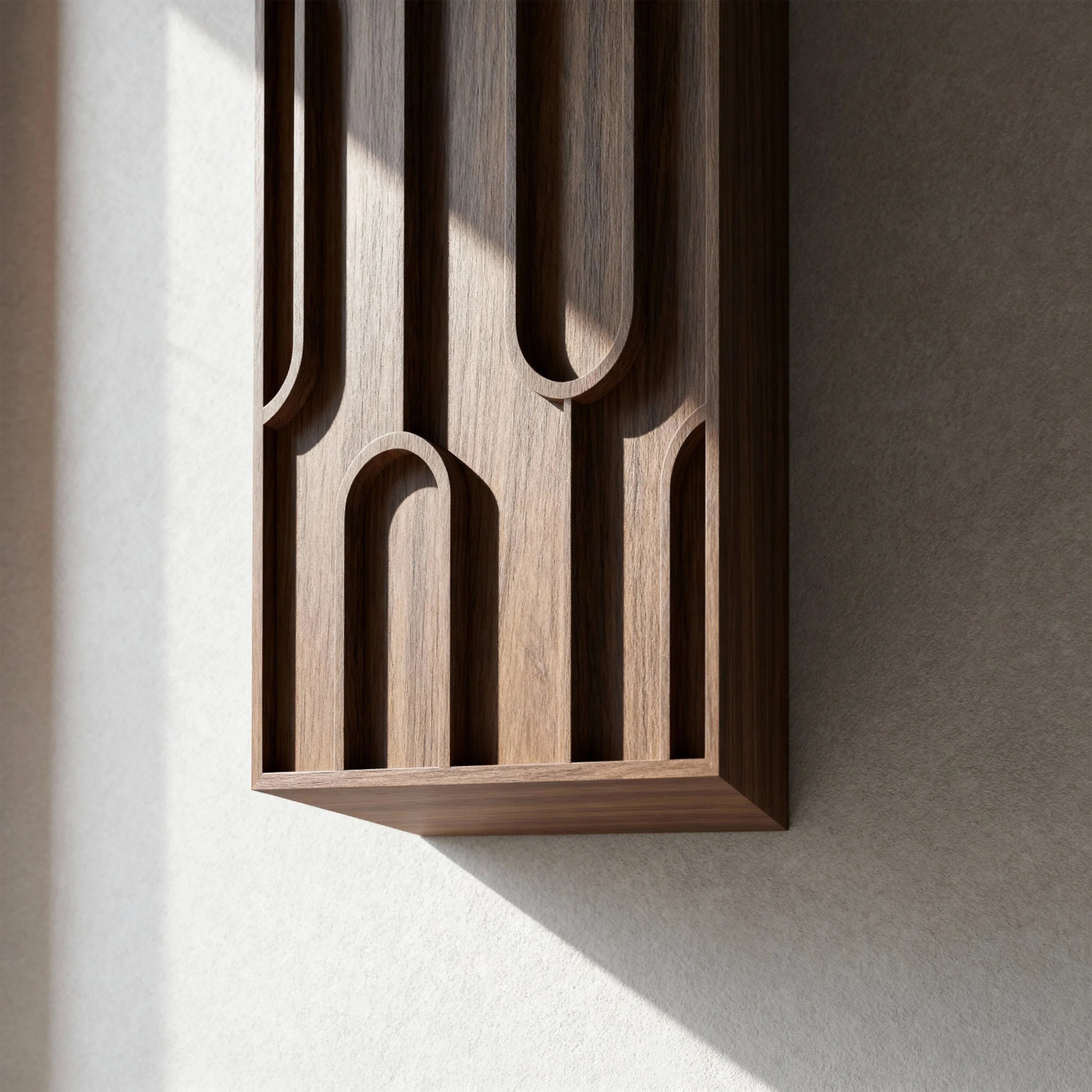 Meuble d'appoint Belfort en noyer, 1 porte avec étagères - Rangement de salle de bain