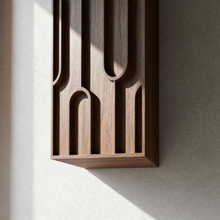 Meuble d'appoint Belfort en noyer, 1 porte avec étagères - Rangement de salle de bain