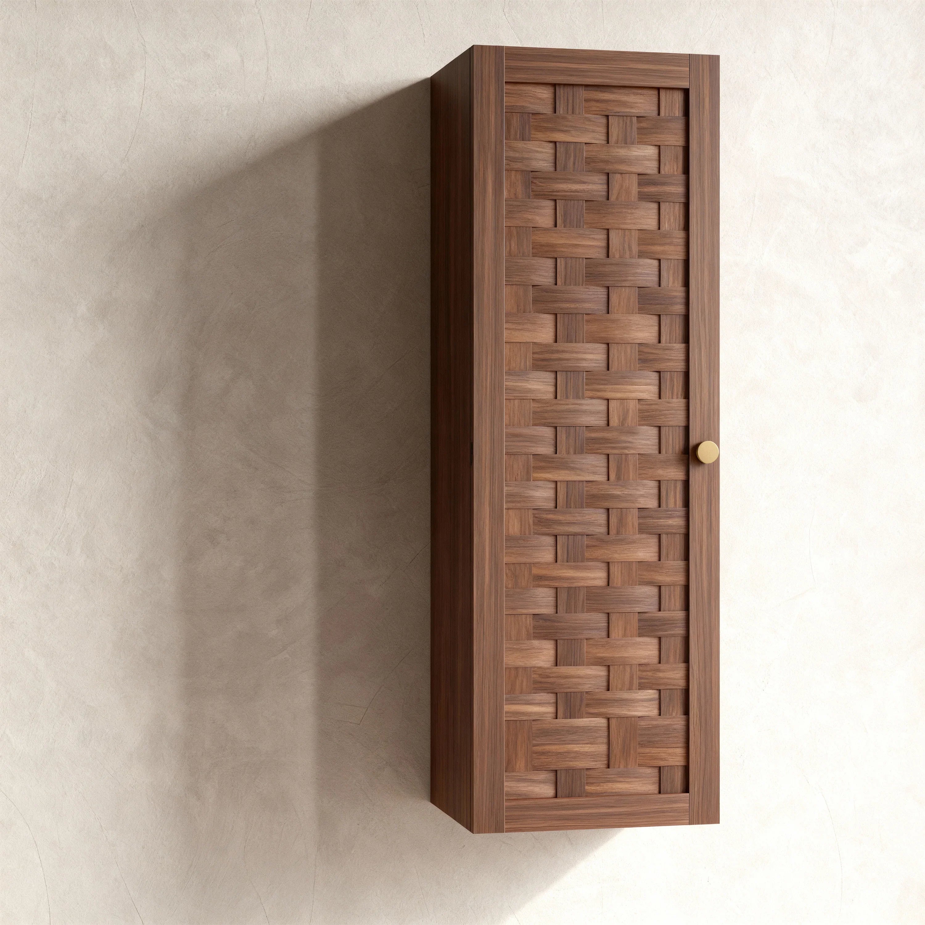 Toulouse Walnut 1-Door Side Cabinet with Shelves