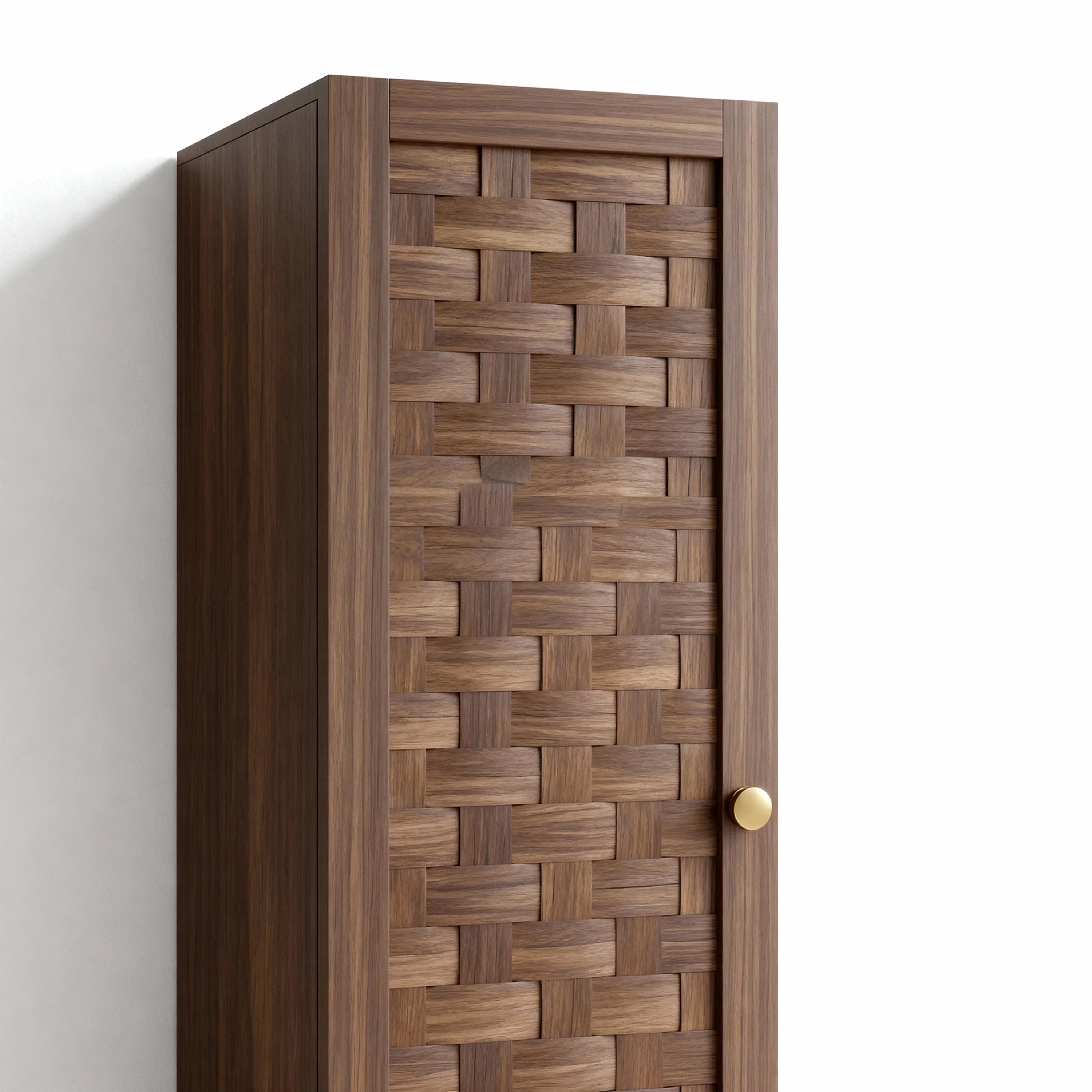 Toulouse Walnut 1-Door Side Cabinet with Shelves