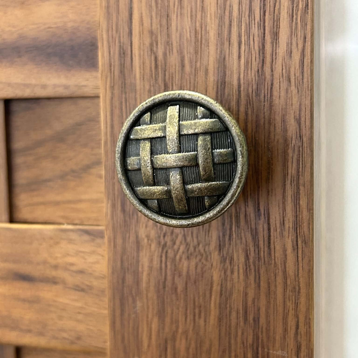 Walnut 1-Door Side Cabinet with Shelves