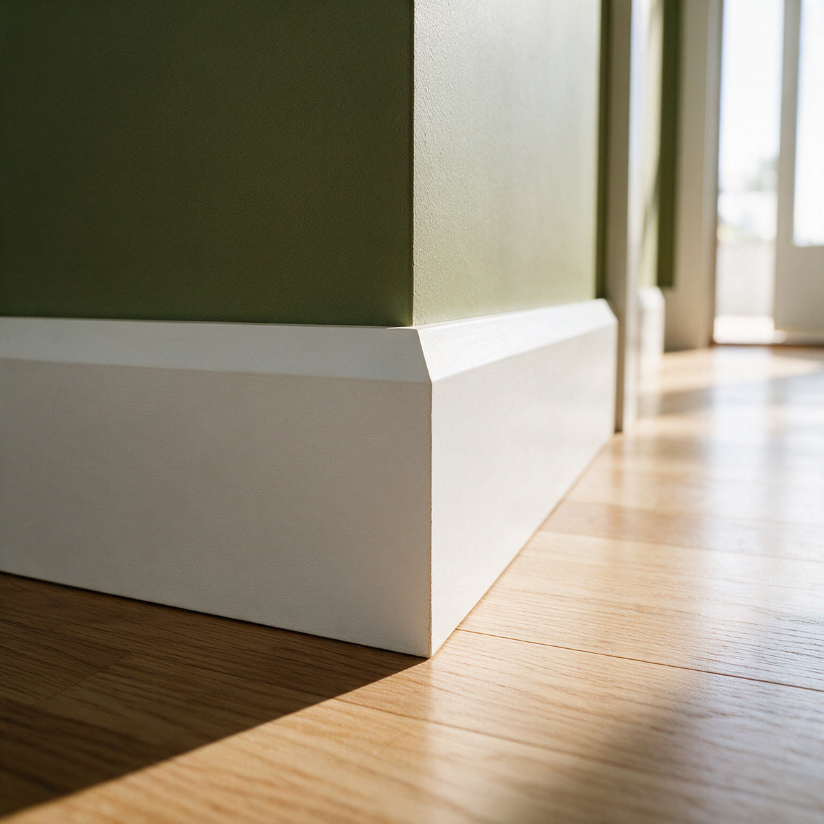 Primed MDF Baseboard Moulding (19/32" x 4-1/2" x 8')
