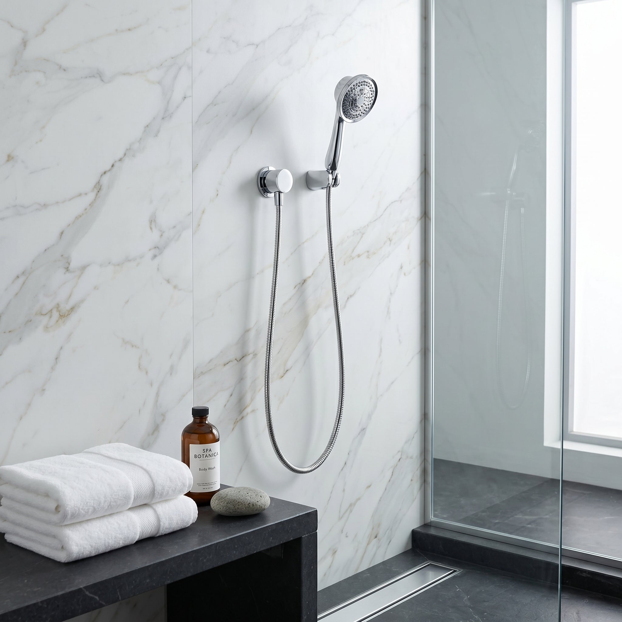 Ensemble de Douche Witten Chrome avec Douchette à Main