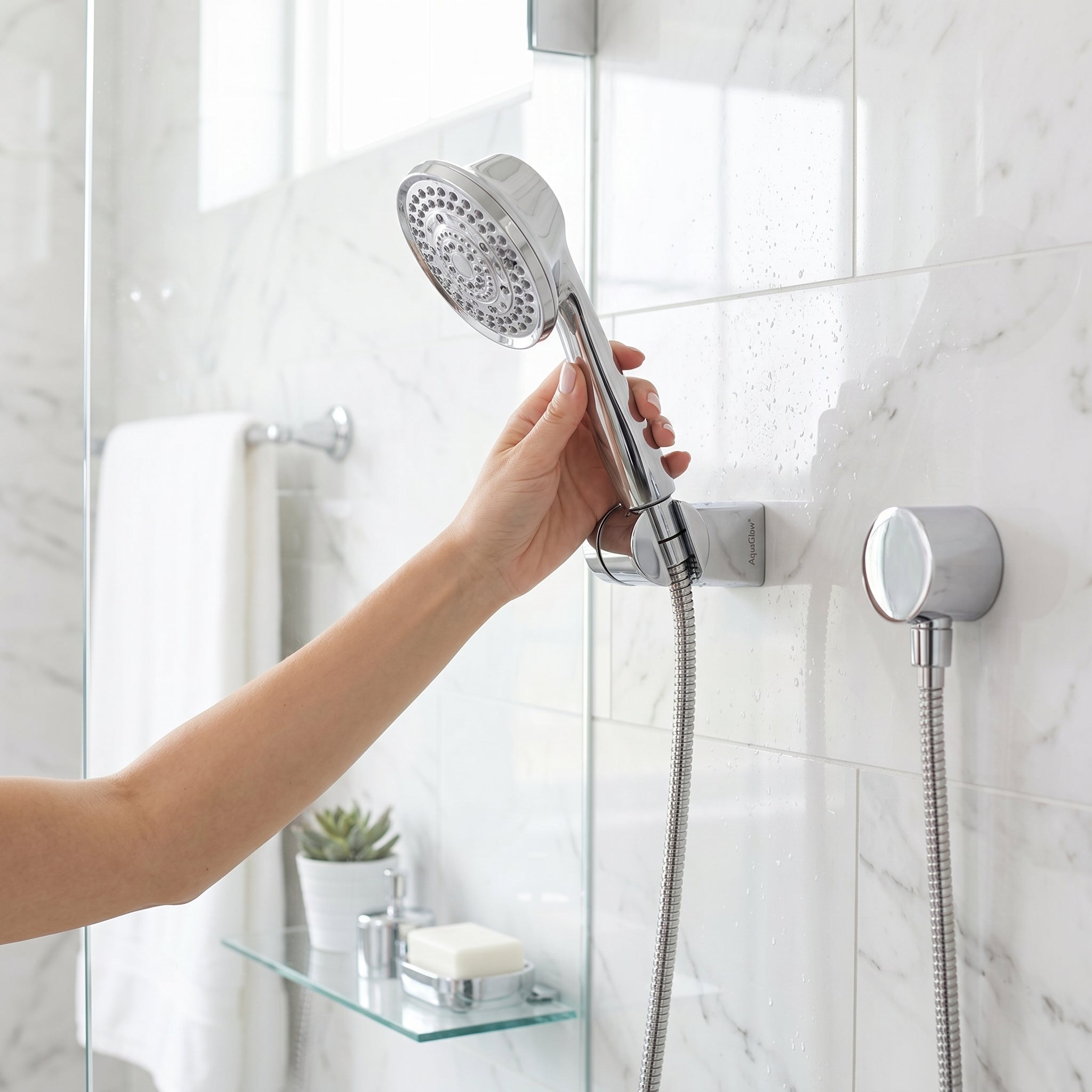 Ensemble de Douche Witten Chrome avec Douchette à Main
