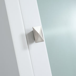 Armoire à linge de salle de bain autoportante - Collection Bilbao blanche