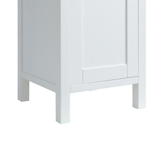 Armoire à linge de salle de bain autoportante - Collection Bilbao blanche