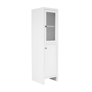 Bathroom Linen Cabinet - White - Bilbao - Golden Elite Deco