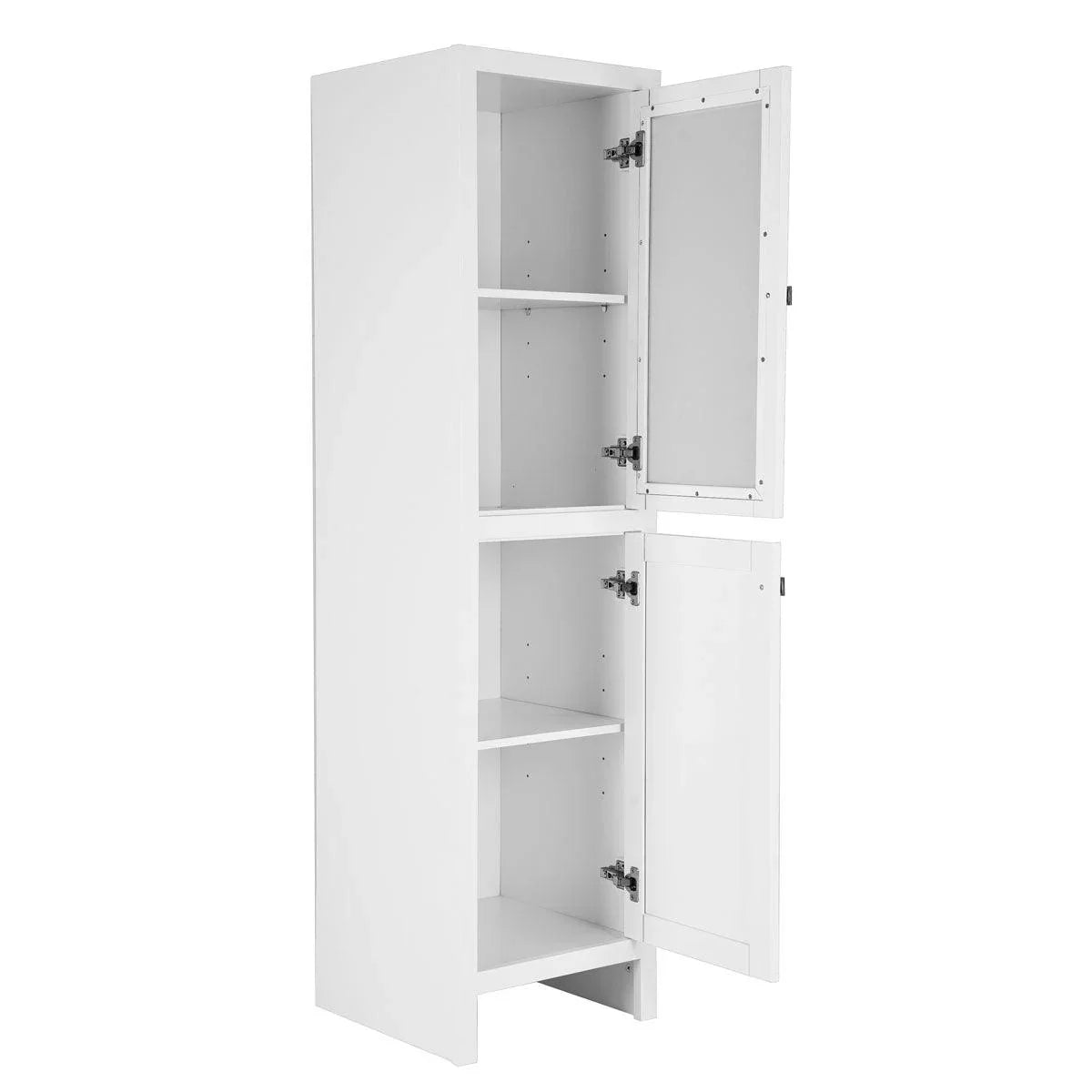 Bathroom Linen Cabinet - White - Bilbao - Golden Elite Deco