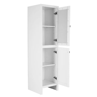 Bathroom Linen Cabinet - White - Bilbao - Golden Elite Deco