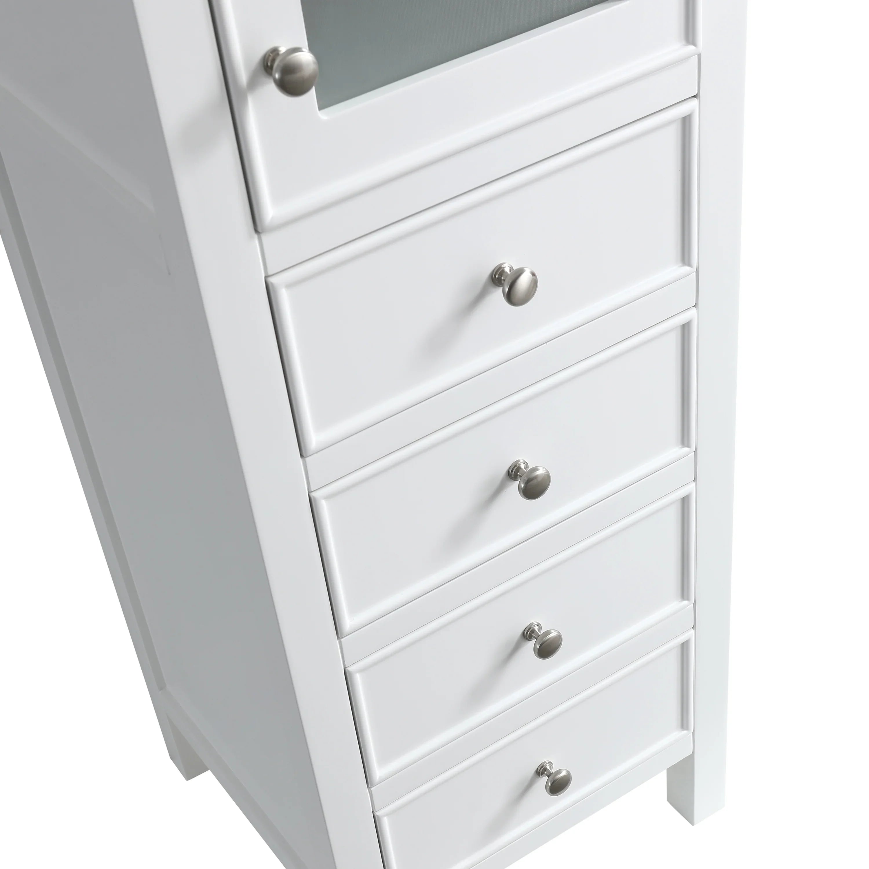 Armoire à linge autoportante pour salle de bain - Madrid blanc