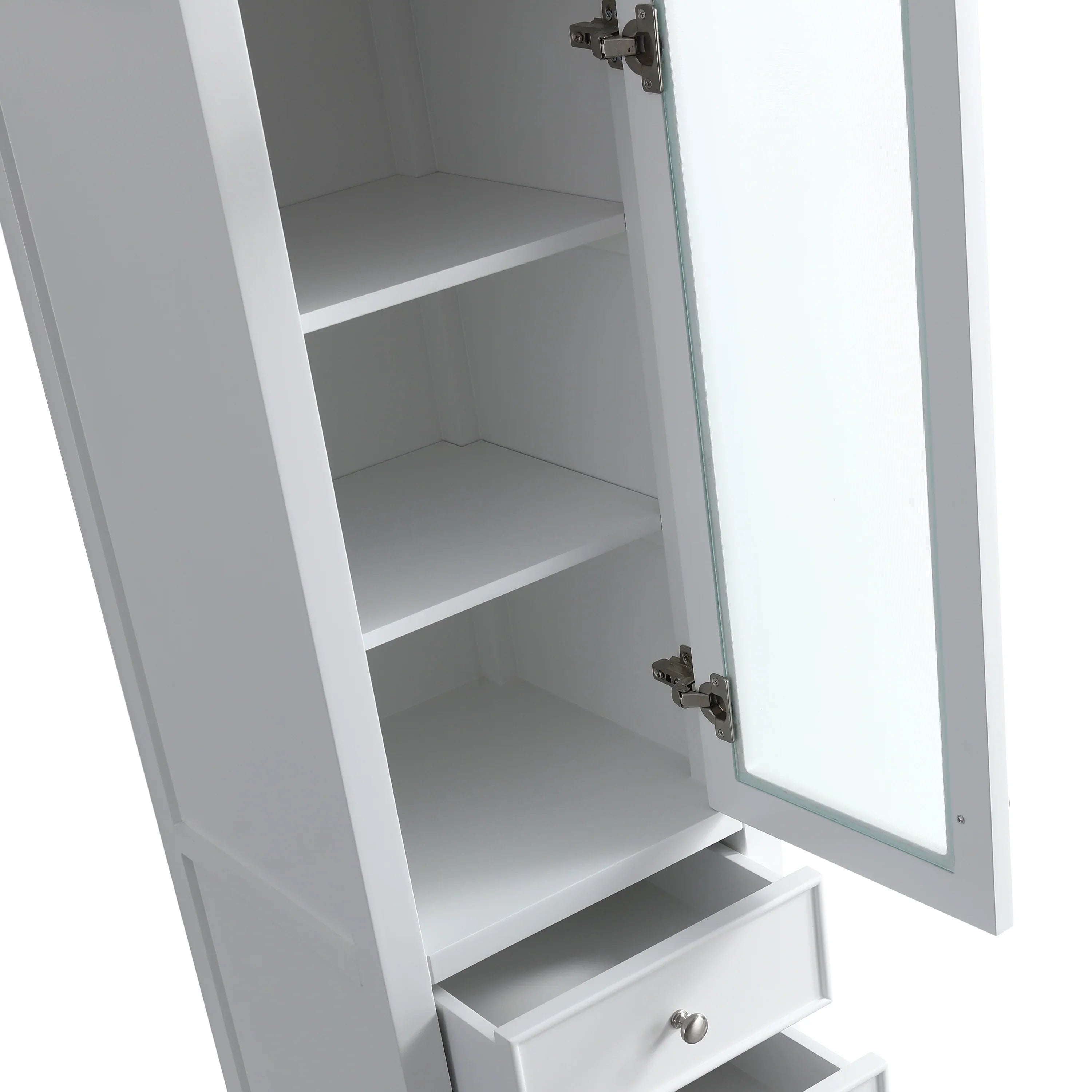 Armoire à linge autoportante pour salle de bain - Madrid blanc