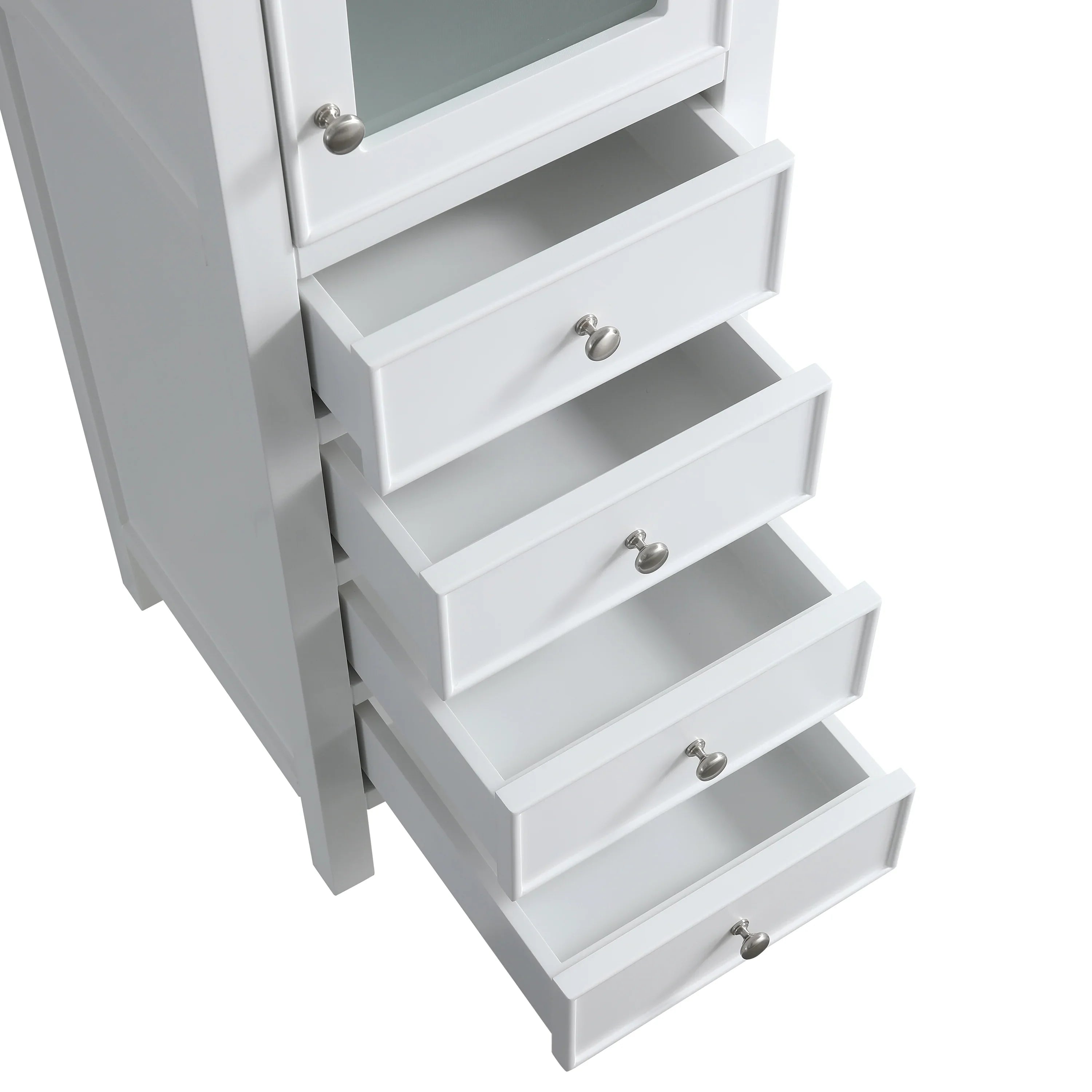 Armoire à linge autoportante pour salle de bain - Madrid blanc