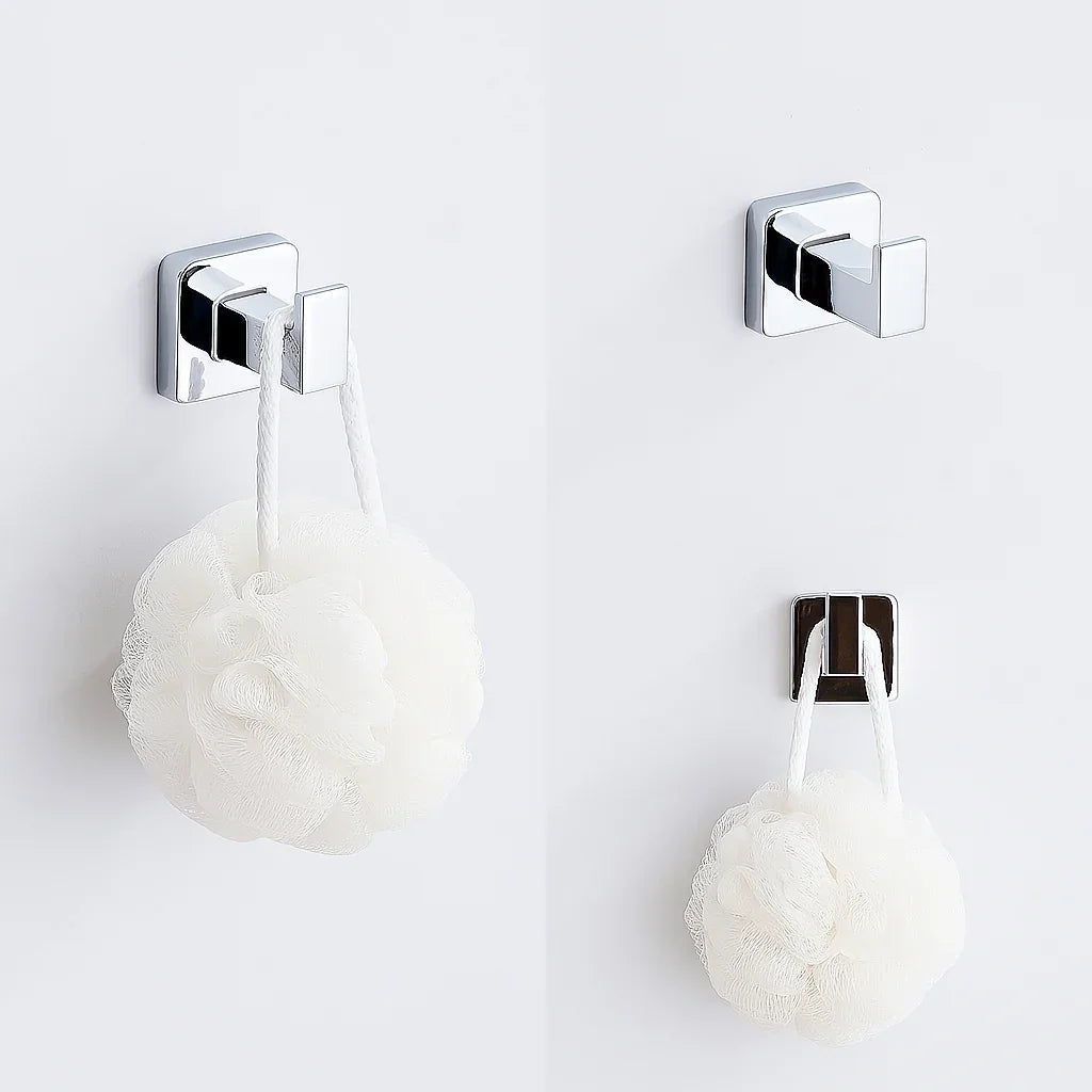 Ensemble d'accessoires de Salle de Bain 4 pièces en Acier Inoxydable Chromé