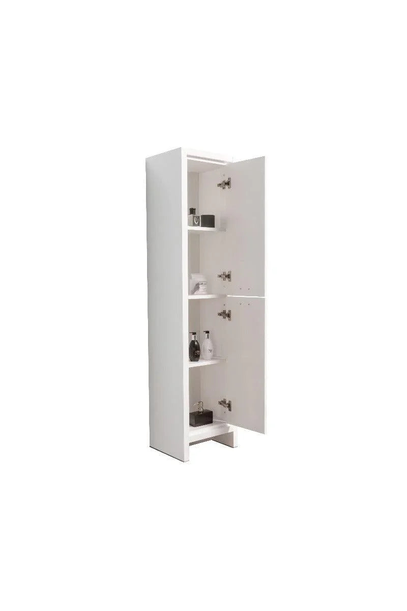 Bathroom Side Cabinet - White - Golden Elite Deco