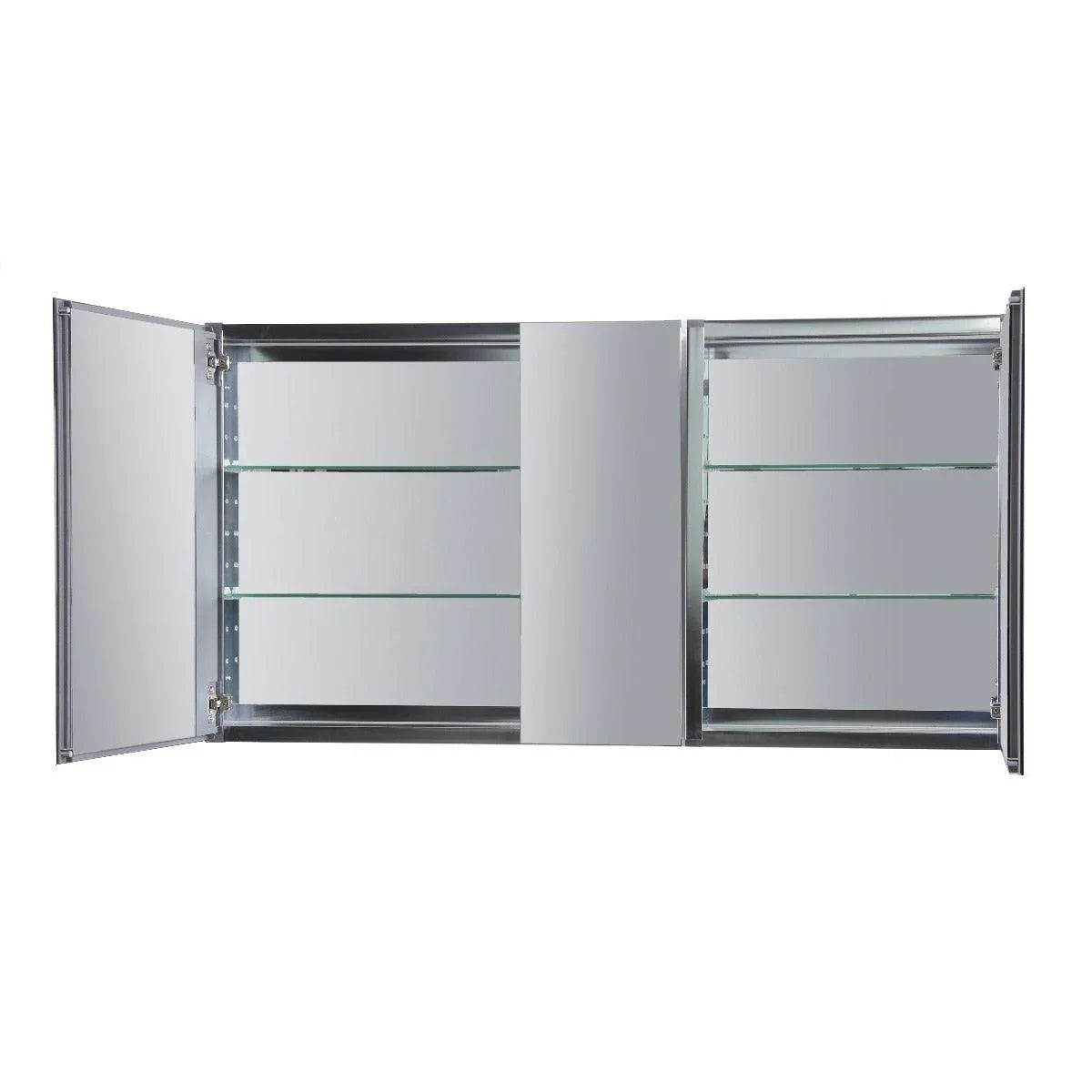 50" Medicine Cabinet - Aluminum - Golden Elite Deco