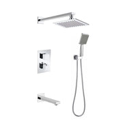Bathroom Shower Set - Bali - Chrome - 3 Function Thermostatic - Golden Elite Deco