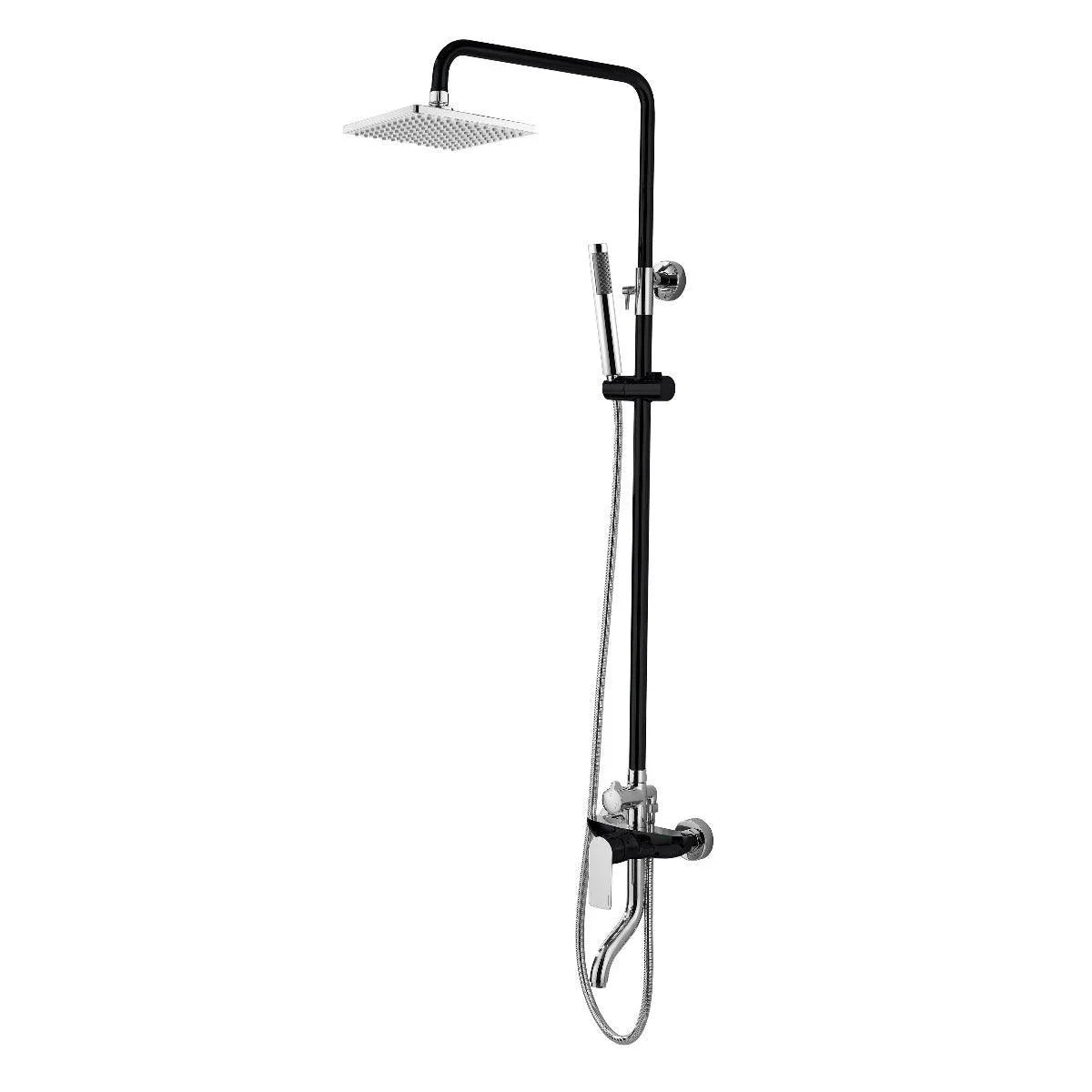 Bathroom Shower Column - Ice Black - Black & Chrome - Thermostatic - Golden Elite Deco