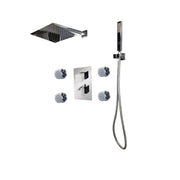 Bathroom Shower Set - Birma - Chrome - 3 Function - Golden Elite Deco