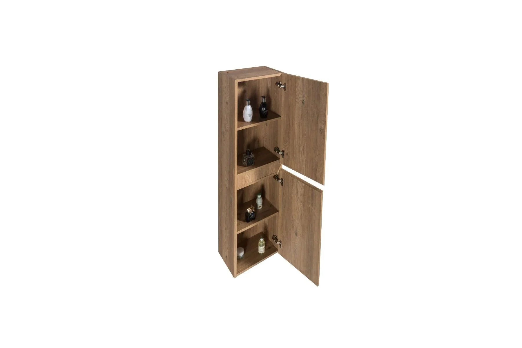 Bathroom Side Cabinet - Rough Oak - Golden Elite Deco