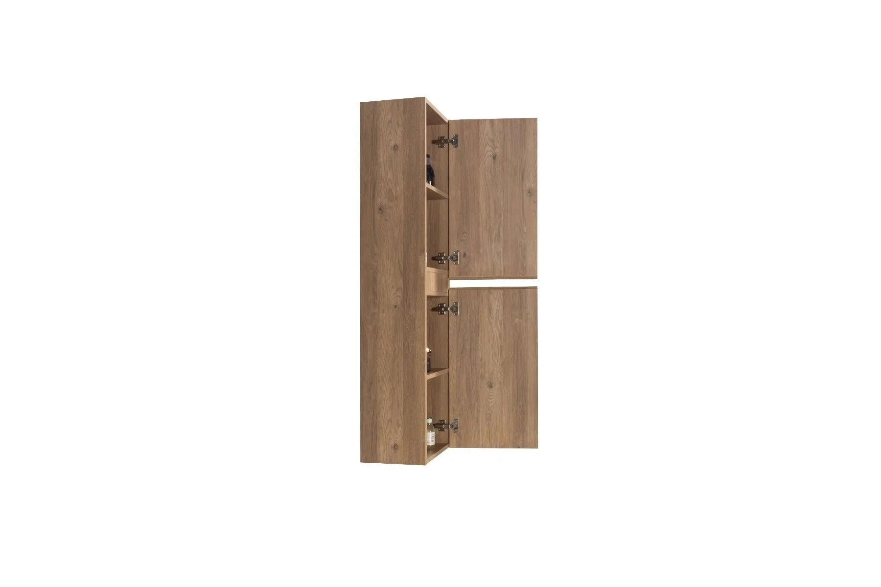 Bathroom Side Cabinet - Rough Oak - Golden Elite Deco